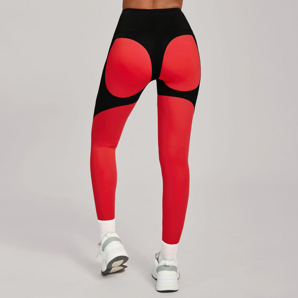 High-Waist Patchwork Yoga Leggings | Slim Fit Quick-Dry Running Fitness Pants