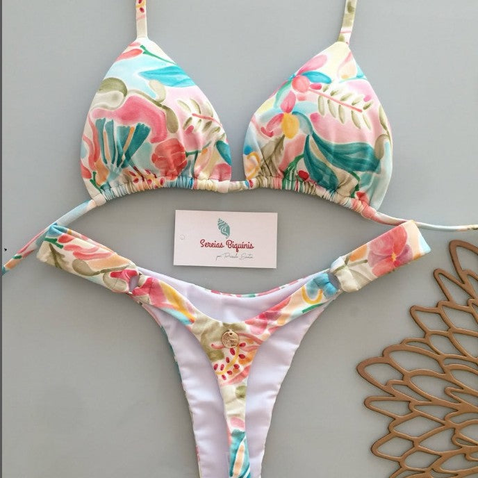 2026 Fresh Floral Sexy Bikini | Braided String Fashion Two-Piece Swimwear