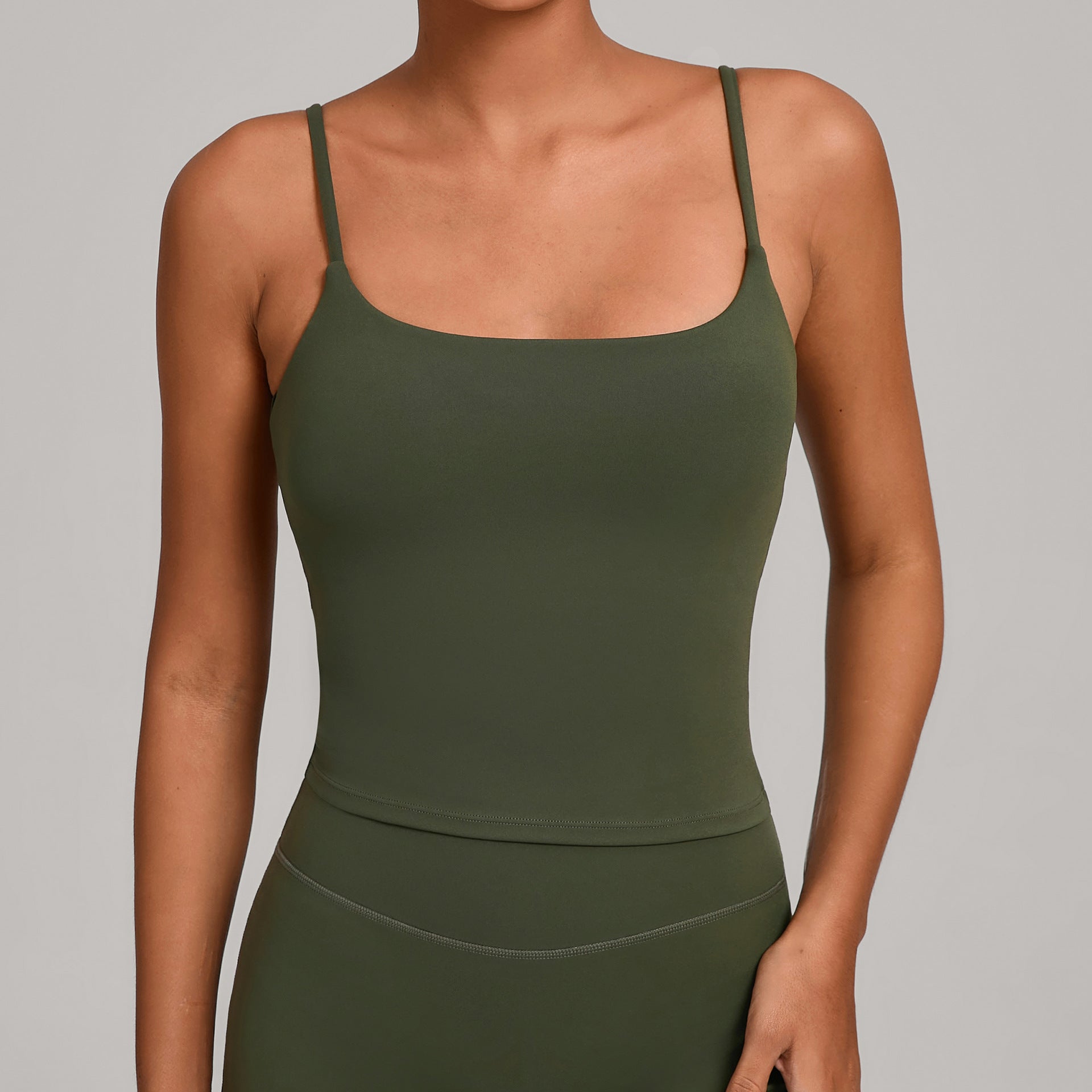 Slim Fit Cross Back Yoga Tank | Quick-Dry Fitness Camisole for Running & Training