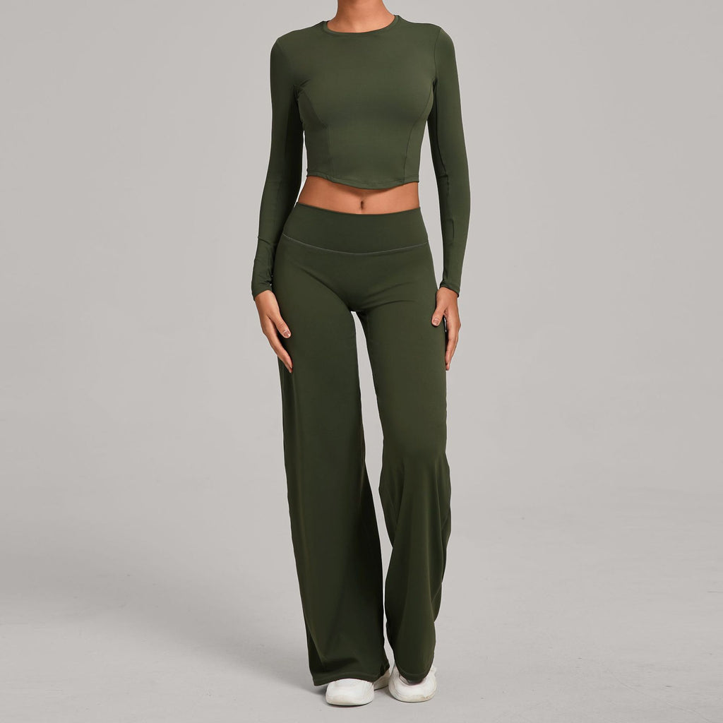 Fall Winter Second-Skin Yoga Set | Quick-Dry Slim Fit Fitness Two-Piece Outfit