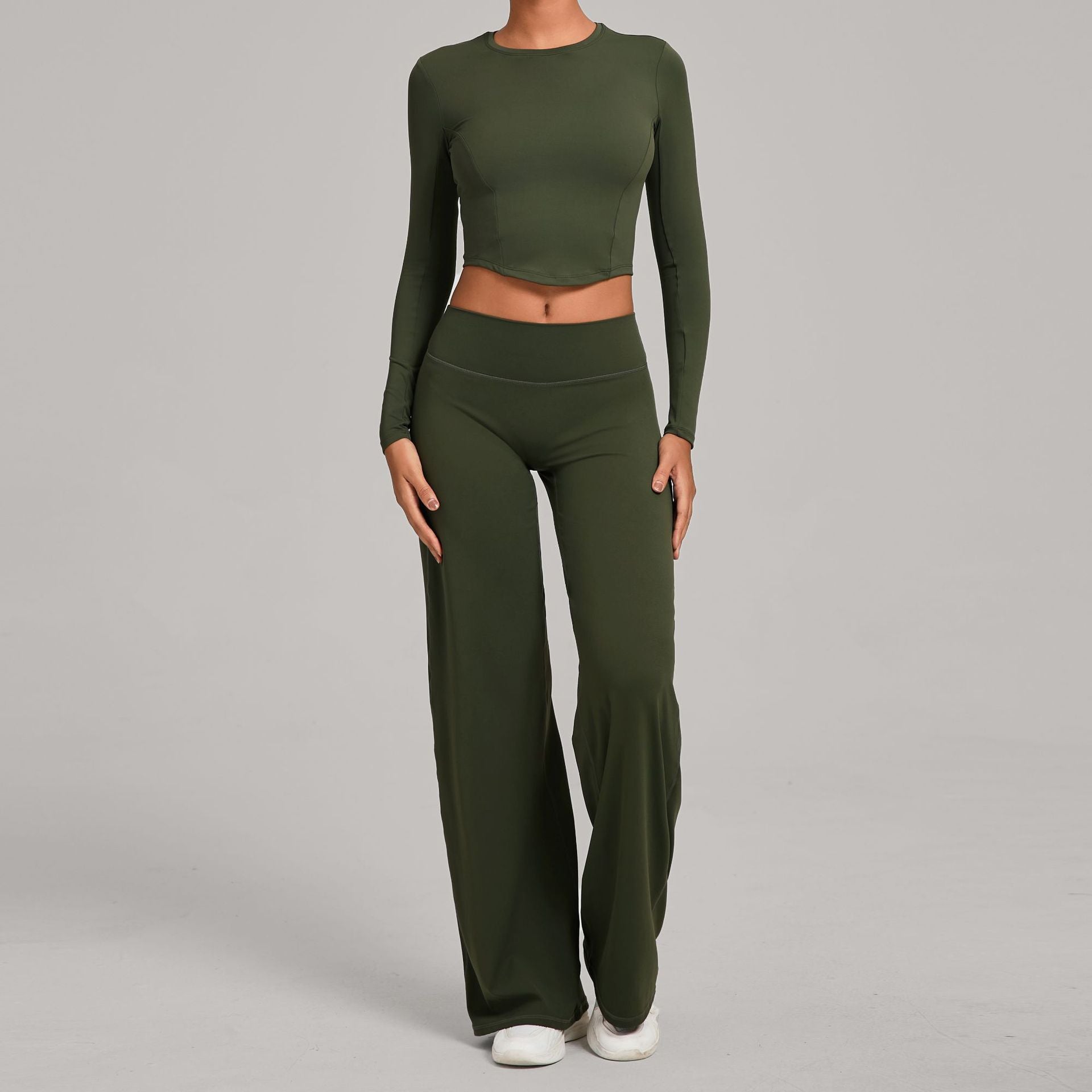 Fall Winter Second-Skin Yoga Set | Quick-Dry Slim Fit Fitness Two-Piece Outfit