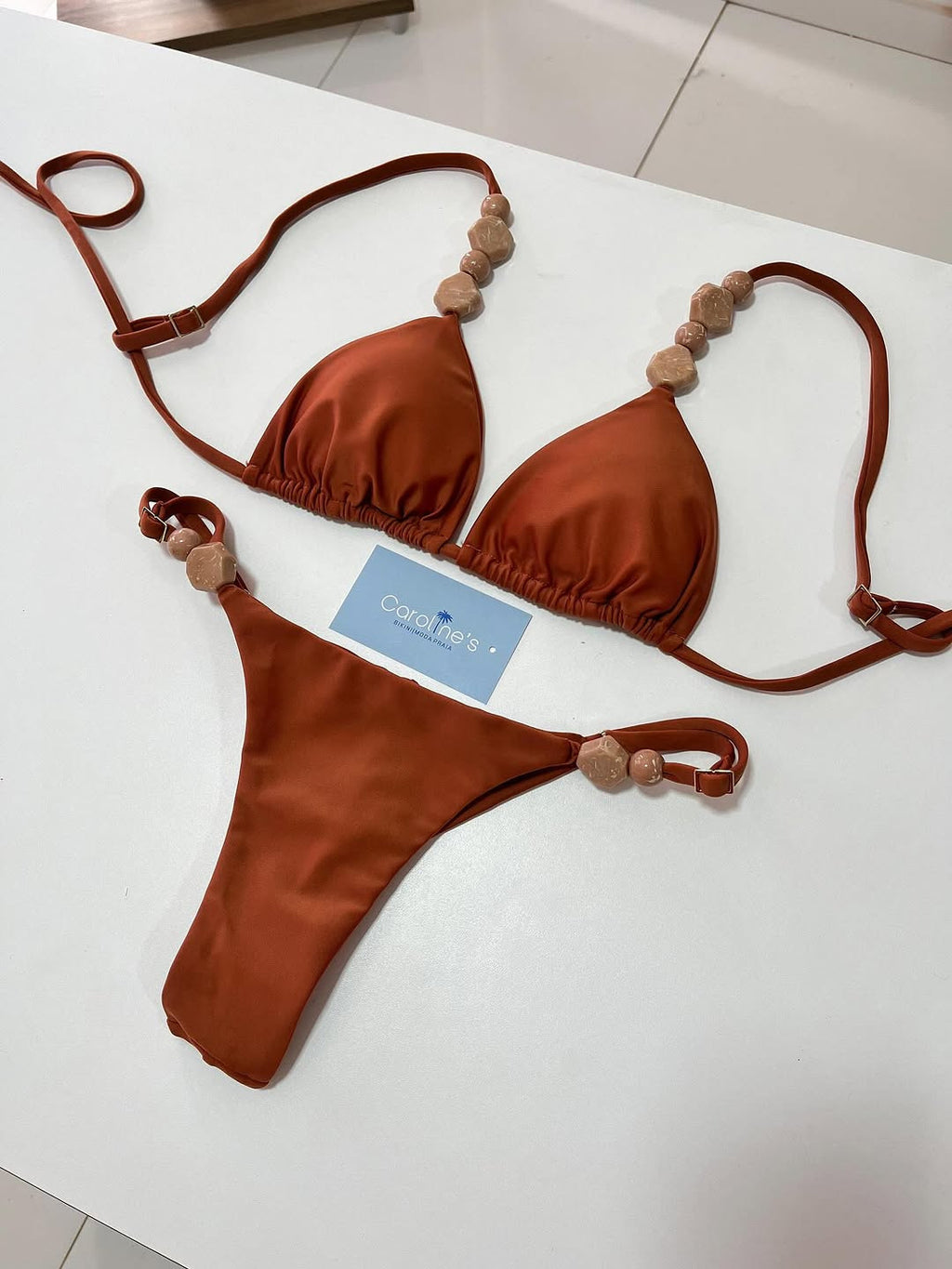 2026 Solid Color Pebble Detail Bikini | Fresh Luxury Hot Spring Vacation Swimwear
