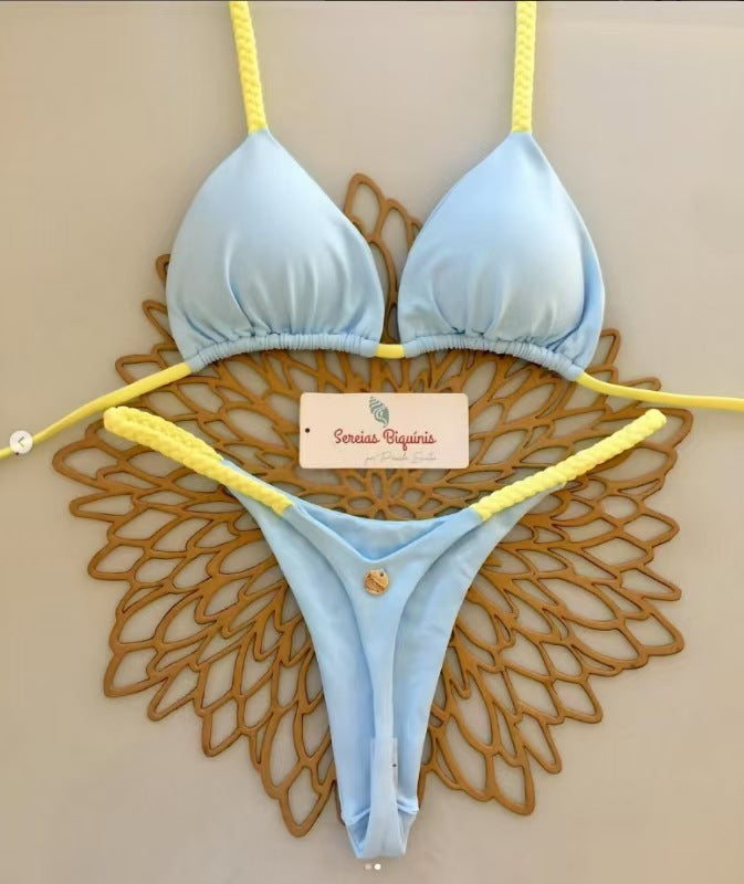 Flamingo Print Sexy Bikini | Women's Split Swimwear Amazon INS Style