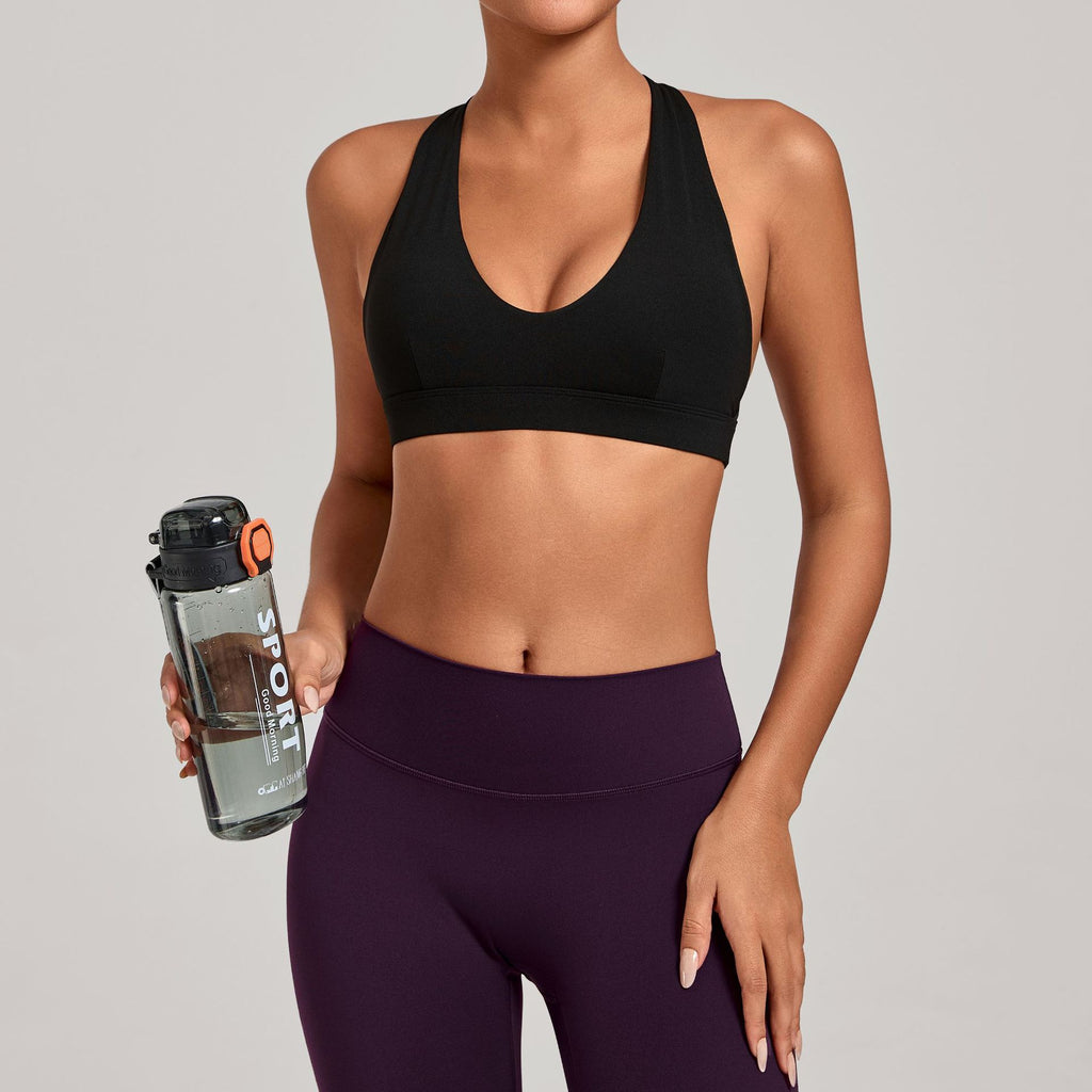 Push-Up Halter Strap Yoga Bra | Slim Fit Outdoor Running & Fitness Sports Top