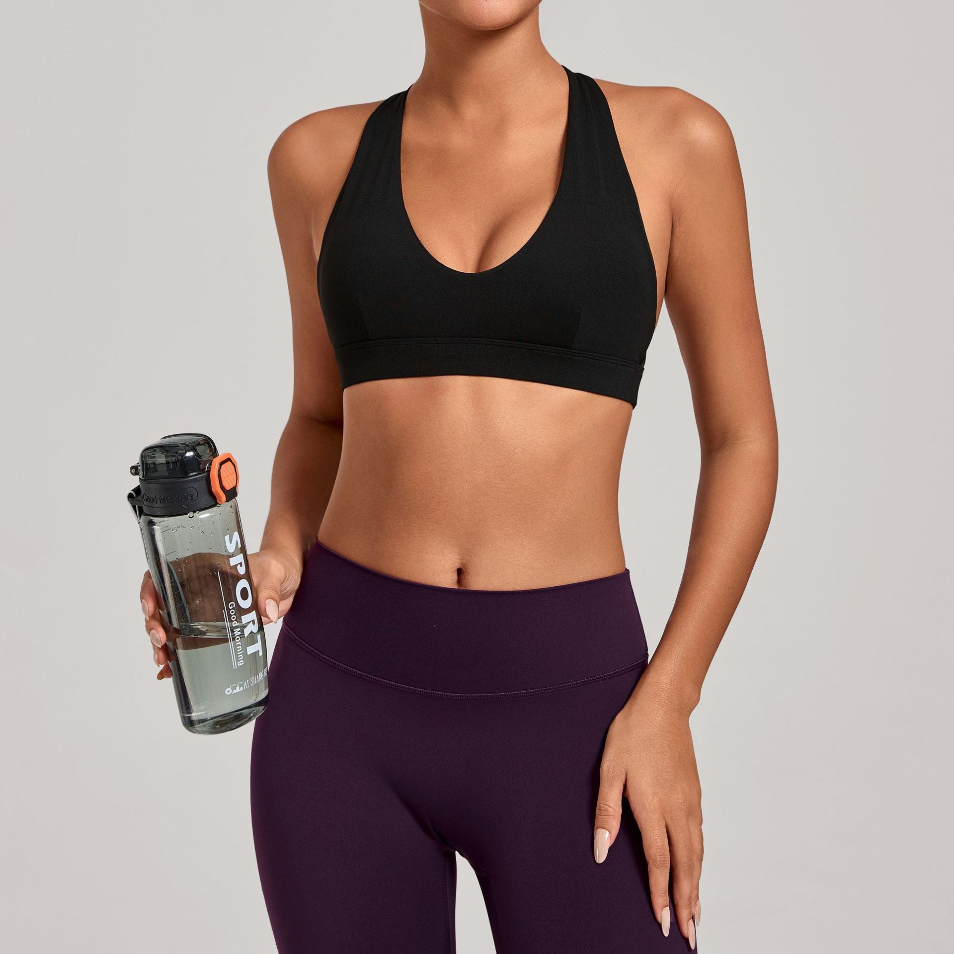 Push-Up Halter Strap Yoga Bra | Slim Fit Outdoor Running & Fitness Sports Top
