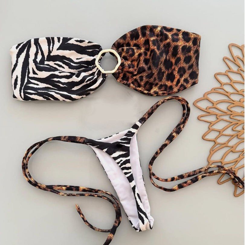 In-Stock Solid Color Bandeau Bikini | Women's Hot Spring & Vacation Swimwear