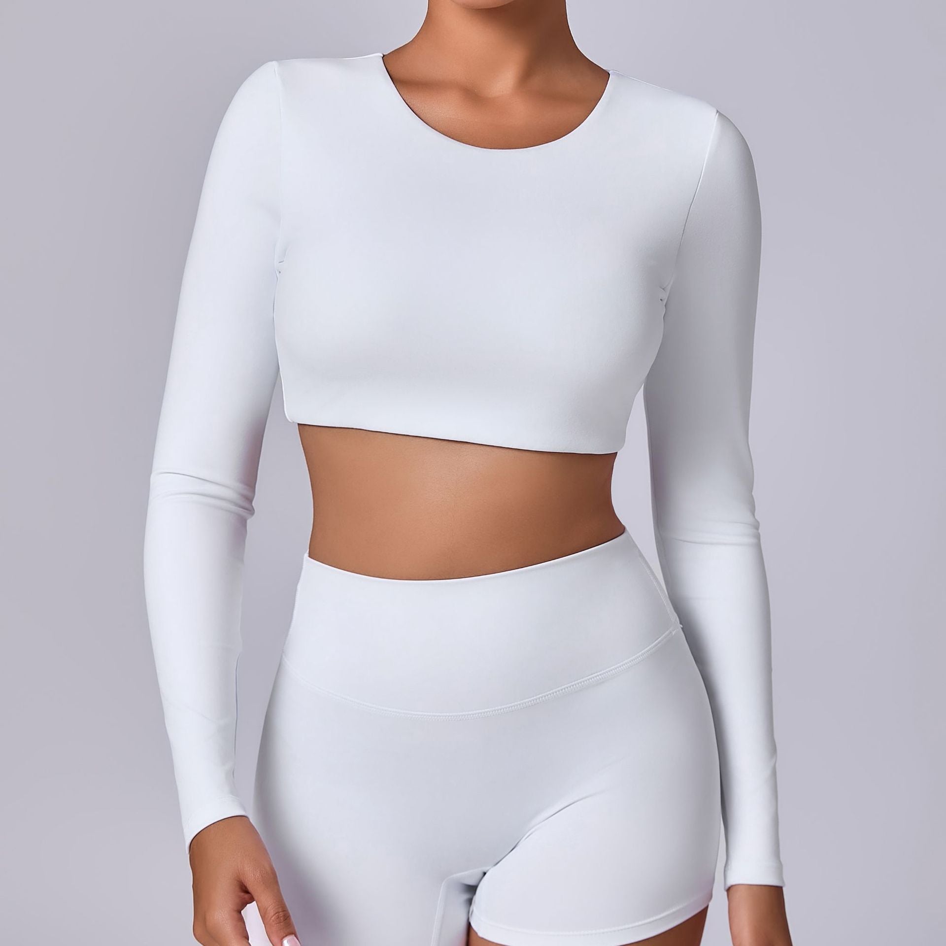 Winter Brushed Compression Long Sleeve Yoga Top | Pilates & Running Activewear