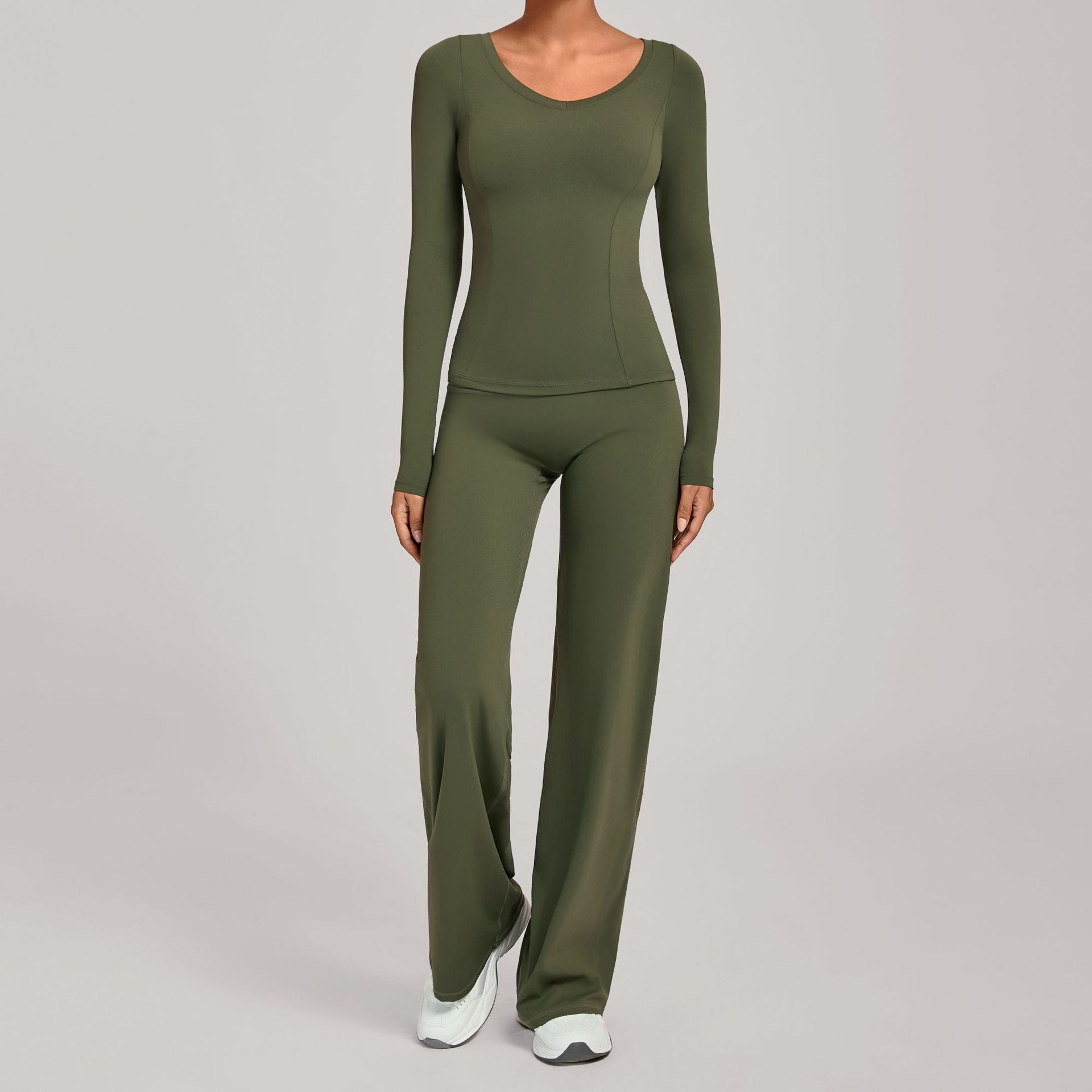Fall Winter Second-Skin Yoga Set | High-Waist Quick-Dry Running Fitness Outfit