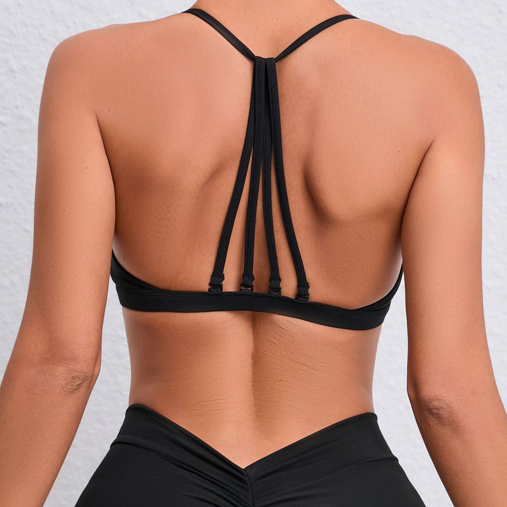 Removable Strap Yoga Bra Top for Women | Quick-Dry Slim Fit Running & Fitness Activewear