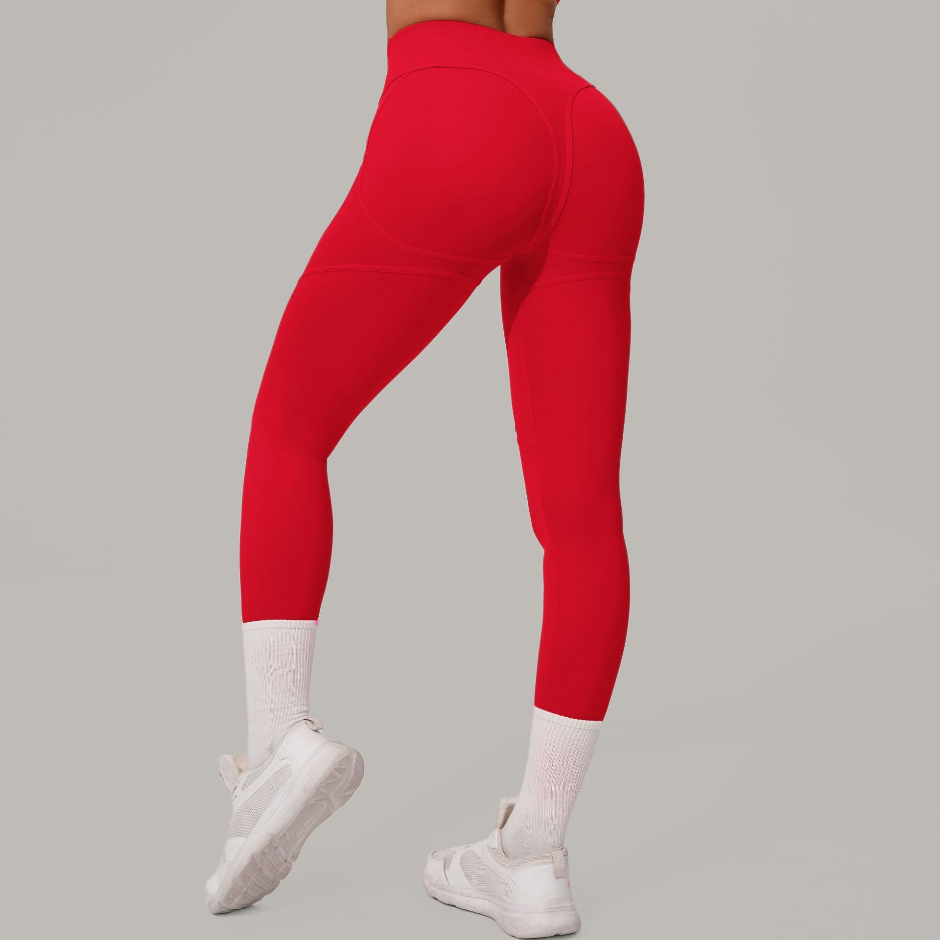 Brushed High-Waist Booty-Lift Yoga Leggings | Quick-Dry Slim Fit Running Pants