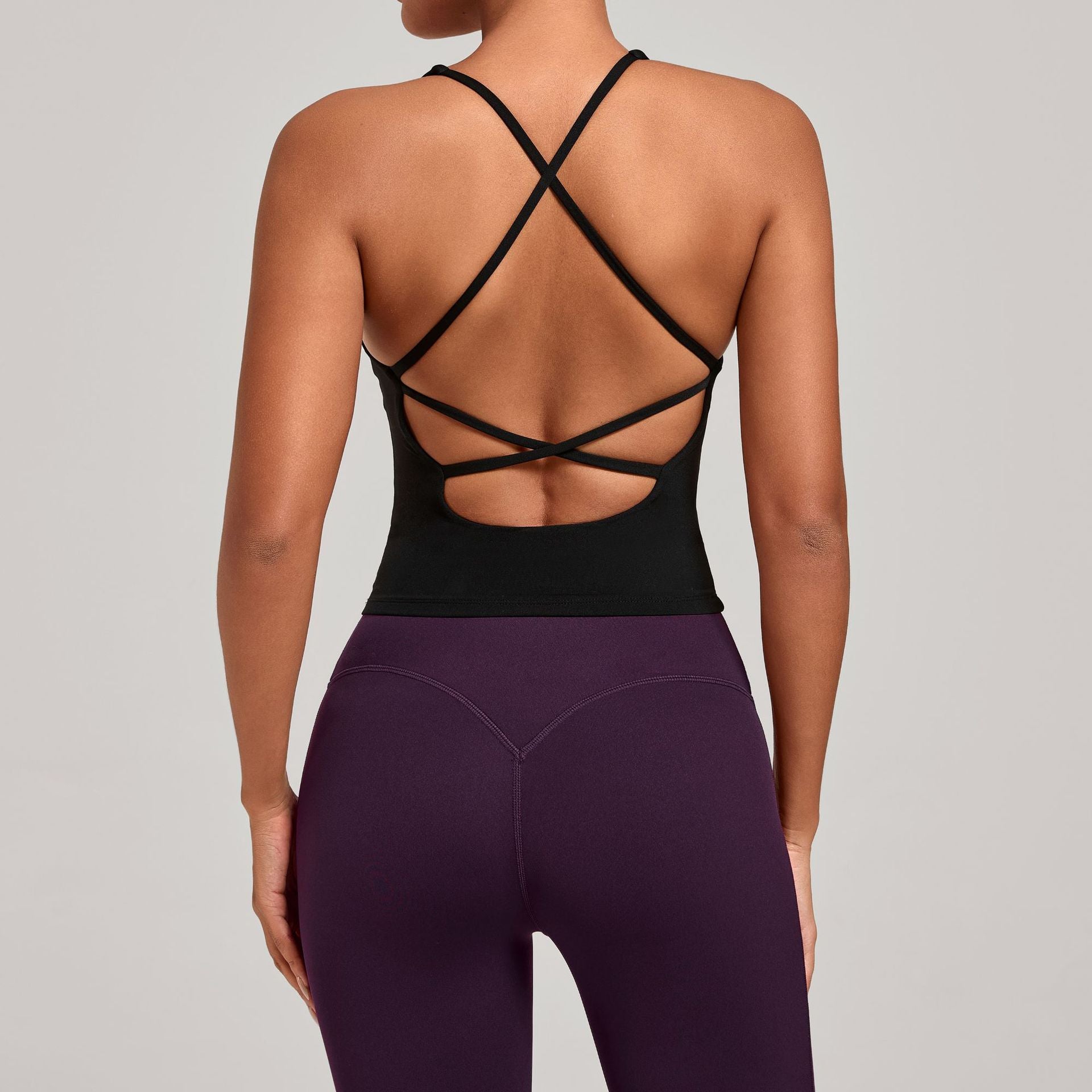 Cross Strap Yoga Tank Top | Quick-Dry Fitness Vest for Running & Everyday Wear