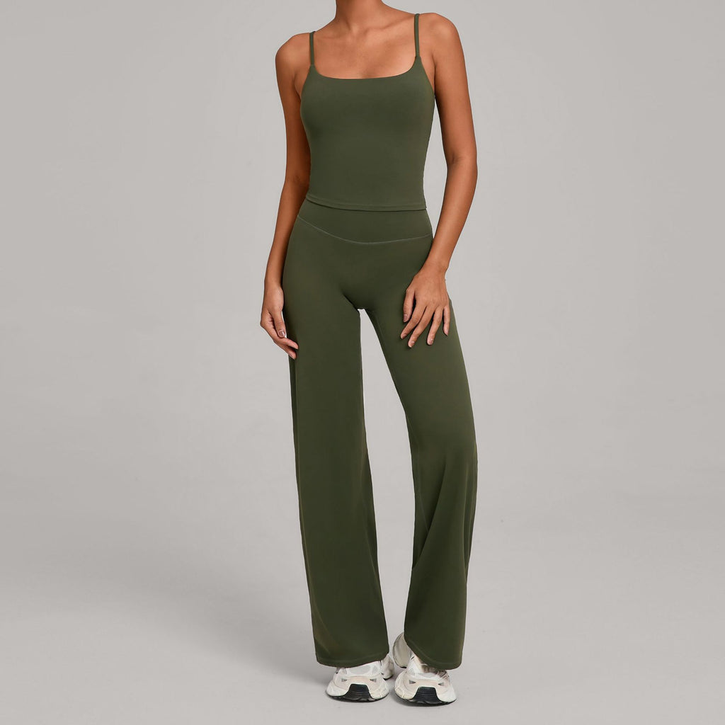 Second-Skin Compression Yoga Set for Women | Shockproof High-Waist Fitness Two-Piece Set