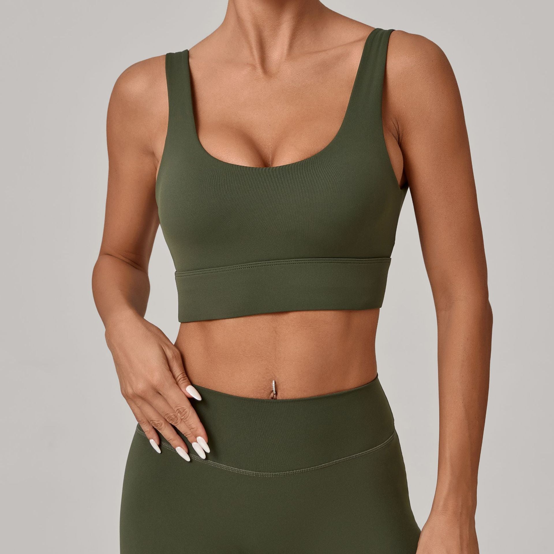 Wide Hem Compression Yoga Bra for Women | Running & Fitness Sports Bra Top