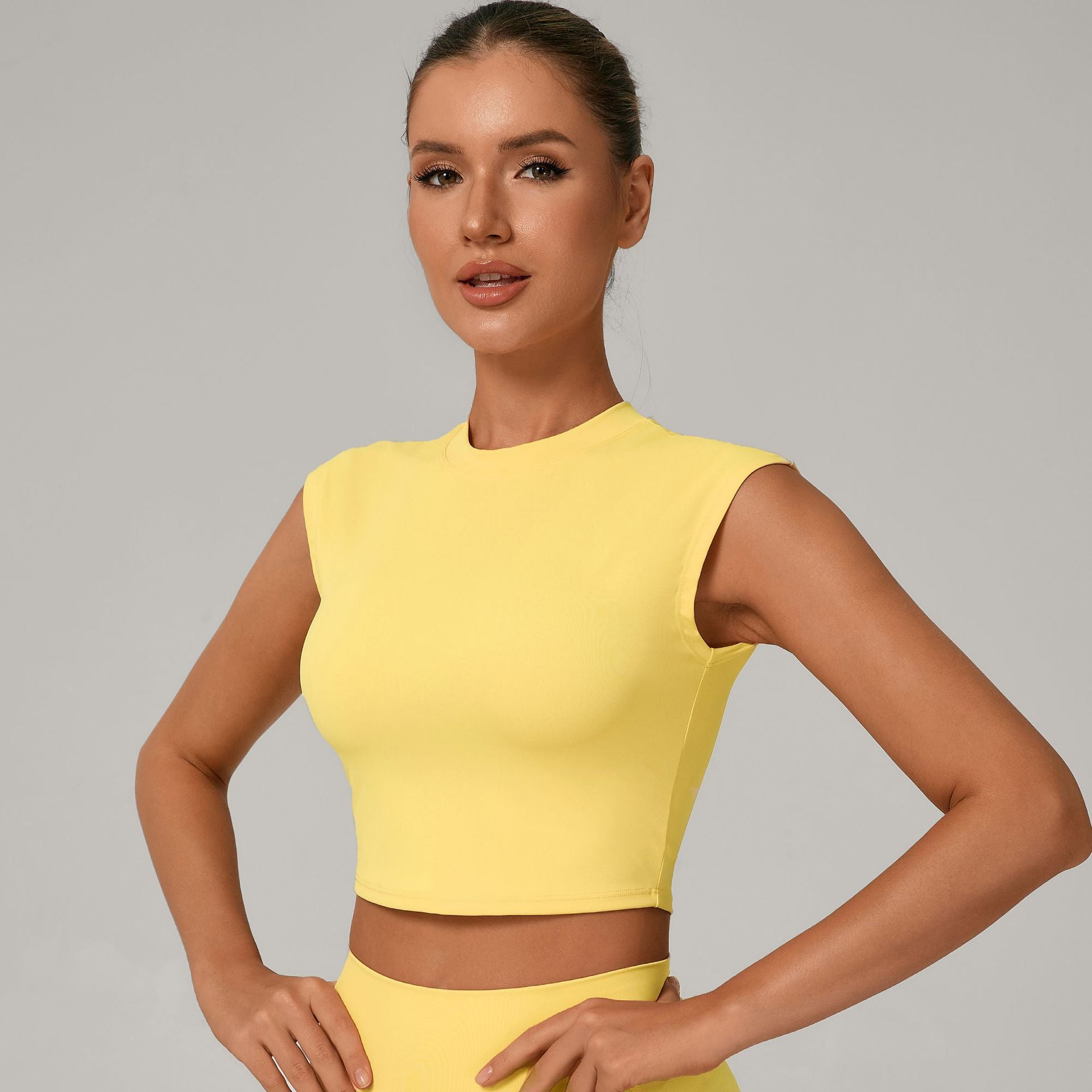Tight Quick-Dry Flutter Sleeve Yoga Tee｜Lightweight Fitness & Casual Running Top for Women