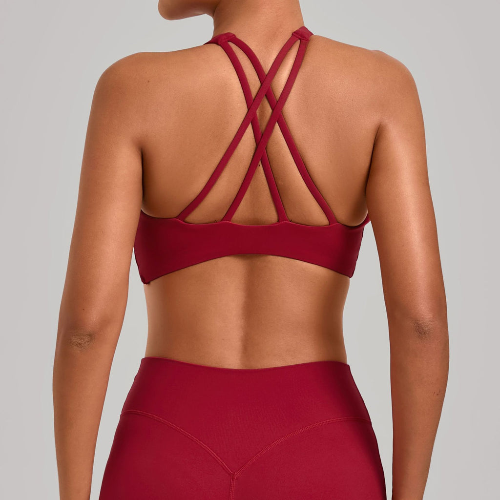 New Cross Back Sports Bra for Women | Slim Fit Running & Yoga Training Activewear