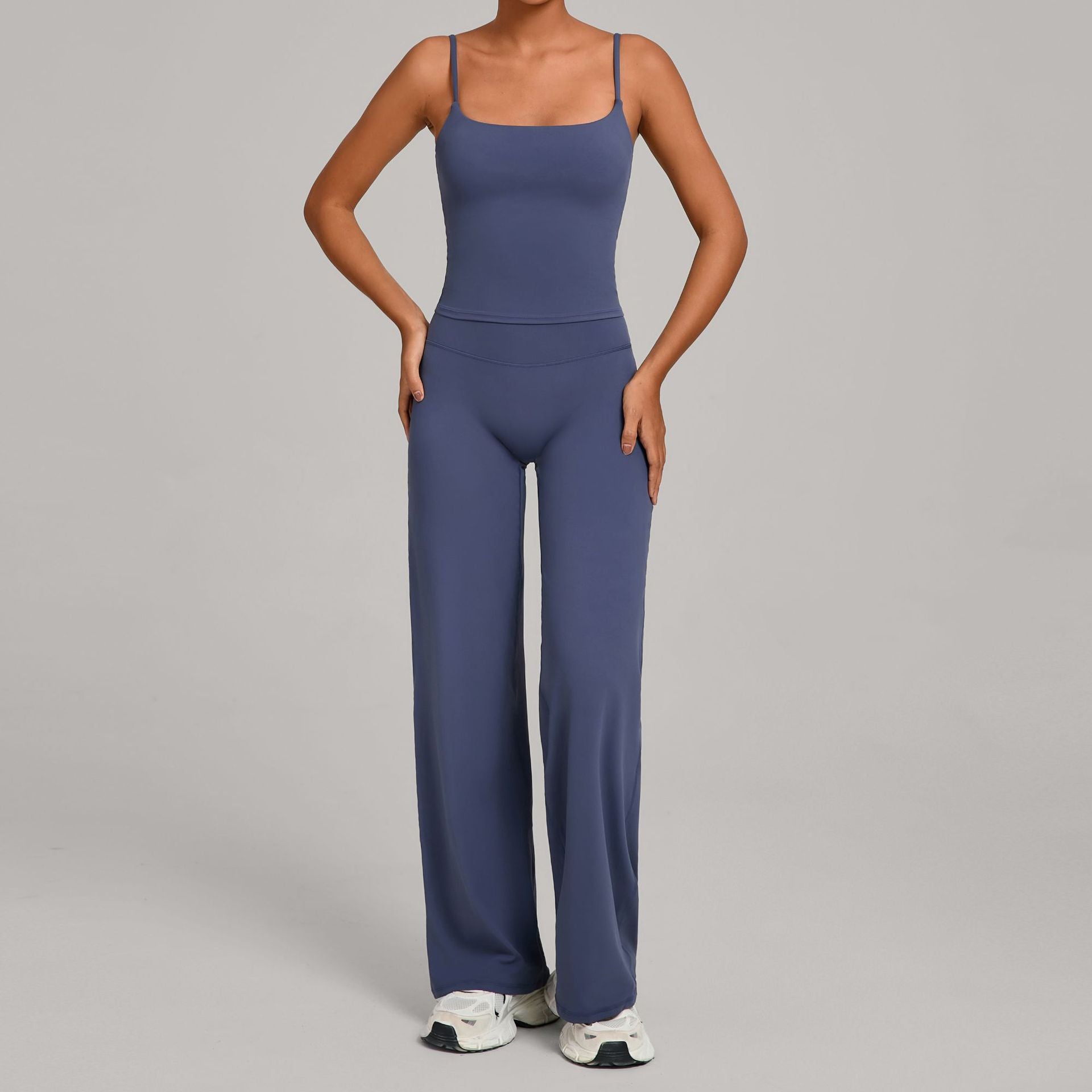 Second-Skin Compression Yoga Set for Women | Shockproof High-Waist Fitness Two-Piece Set
