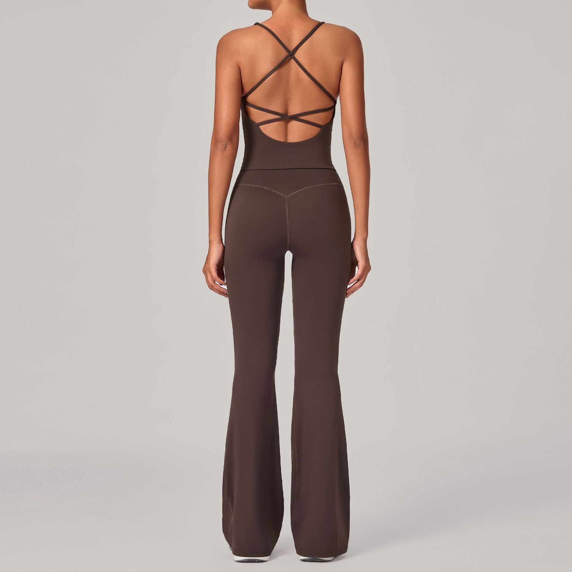 Invisible Ruched High-Waist Yoga Set | Quick-Dry Running & Fitness Outfit