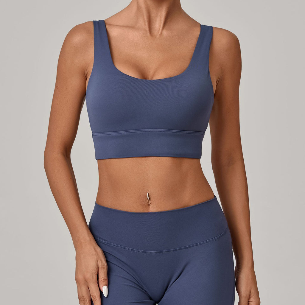 Wide Hem Compression Yoga Bra for Women | Running & Fitness Sports Bra Top