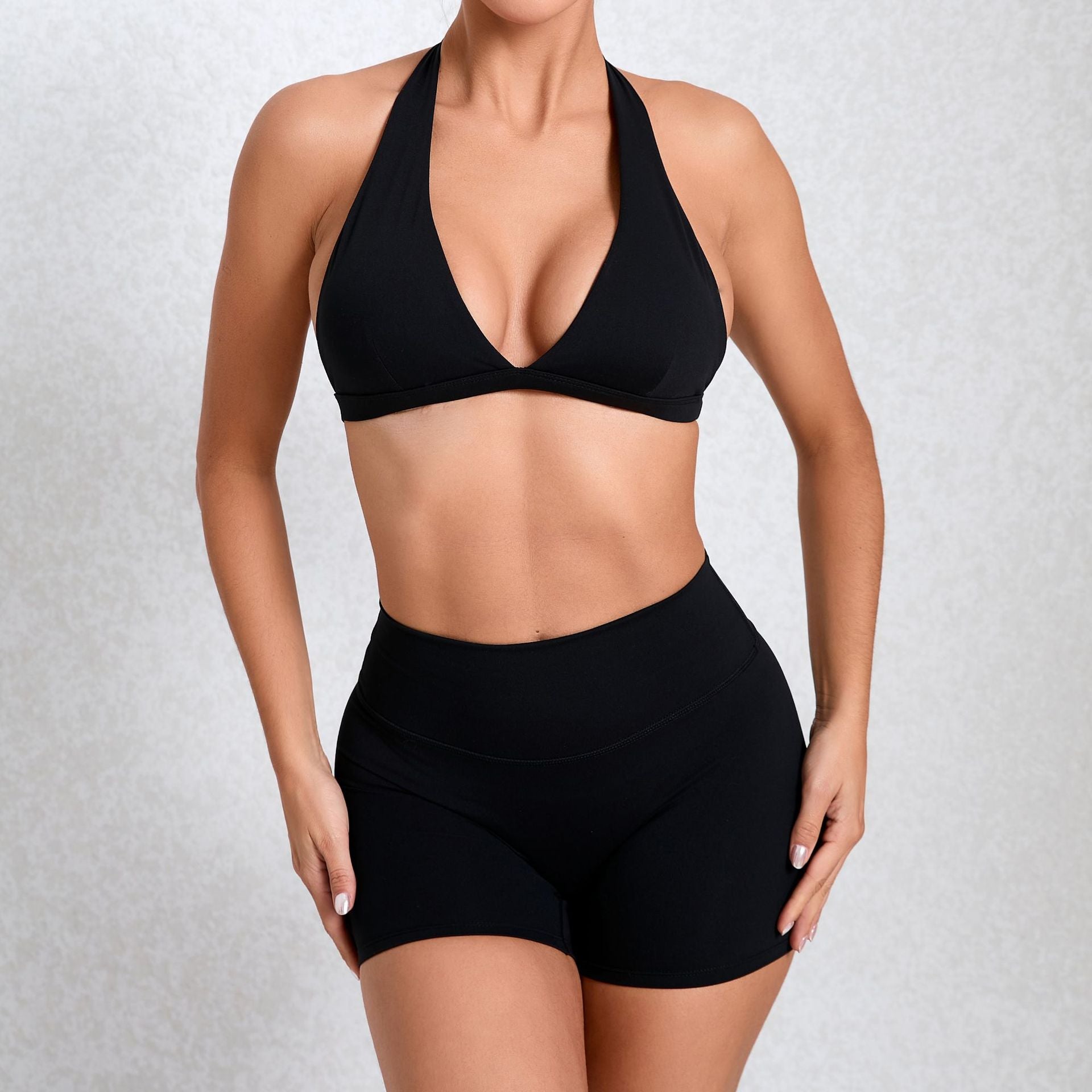 Quick-Dry Second-Skin Yoga Set | Sexy Cross Back Running Fitness Outfit