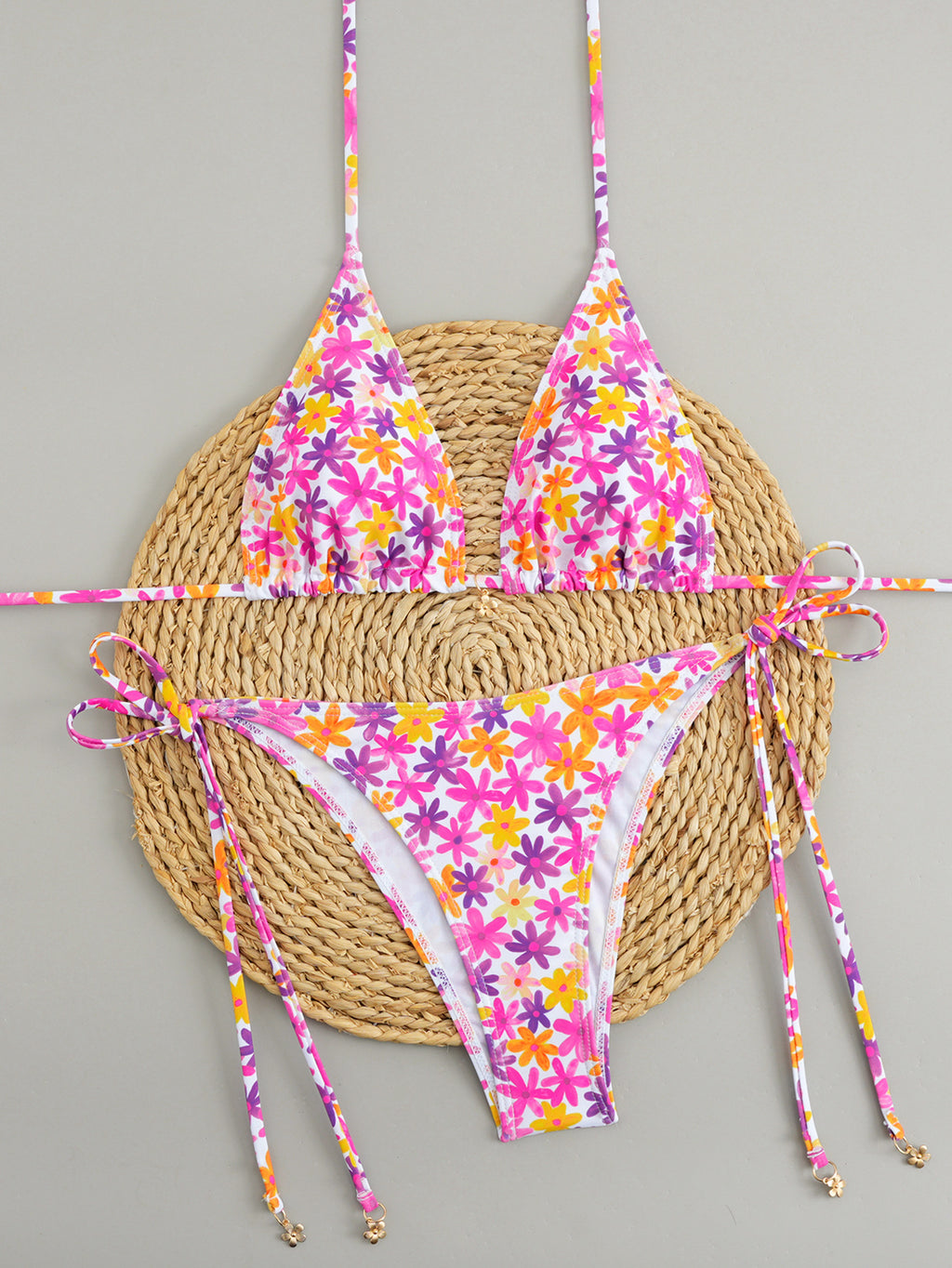 2026 Rainbow Stripe Tie Bikini | Sexy Women's Beach Vacation Two-Piece Swimwear