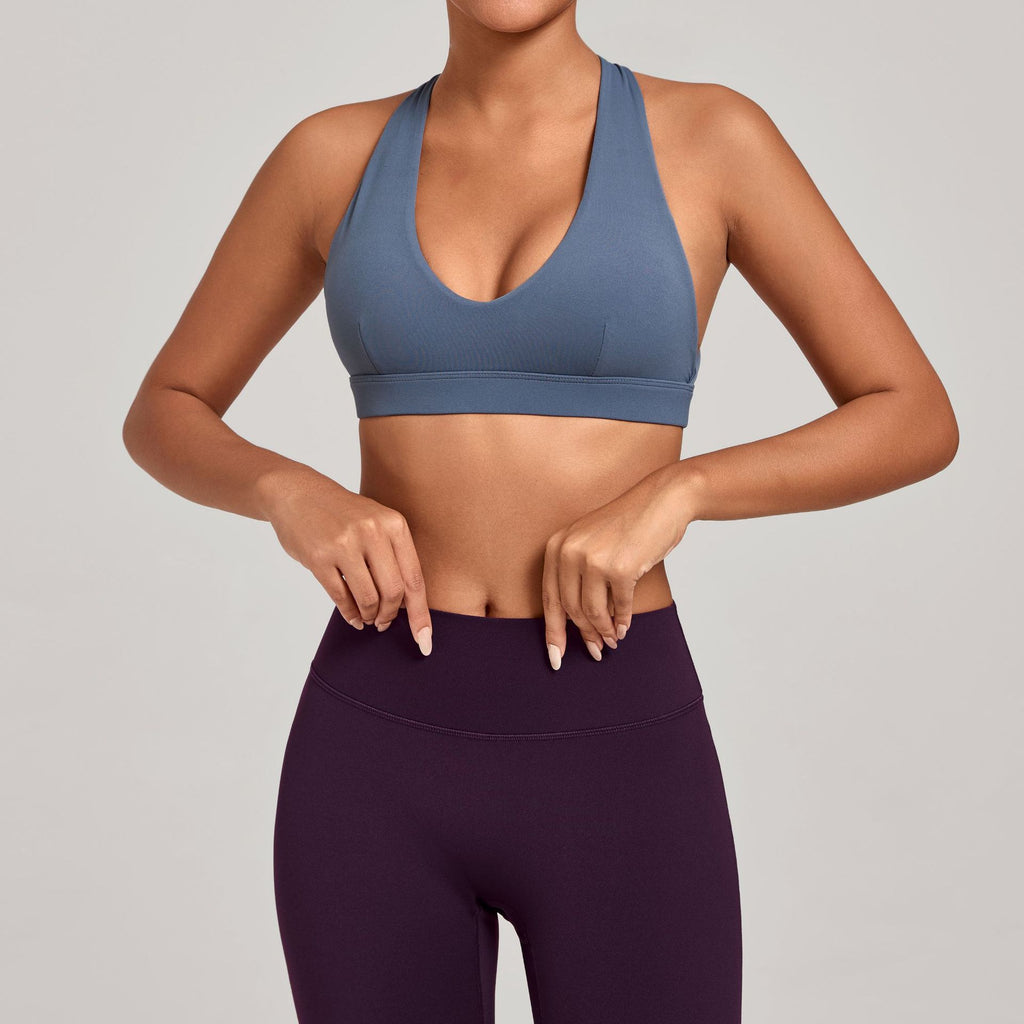 Push-Up Halter Strap Yoga Bra | Slim Fit Outdoor Running & Fitness Sports Top