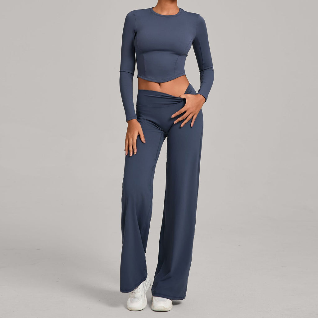 Fall Winter Second-Skin Yoga Set | Quick-Dry Slim Fit Fitness Two-Piece Outfit