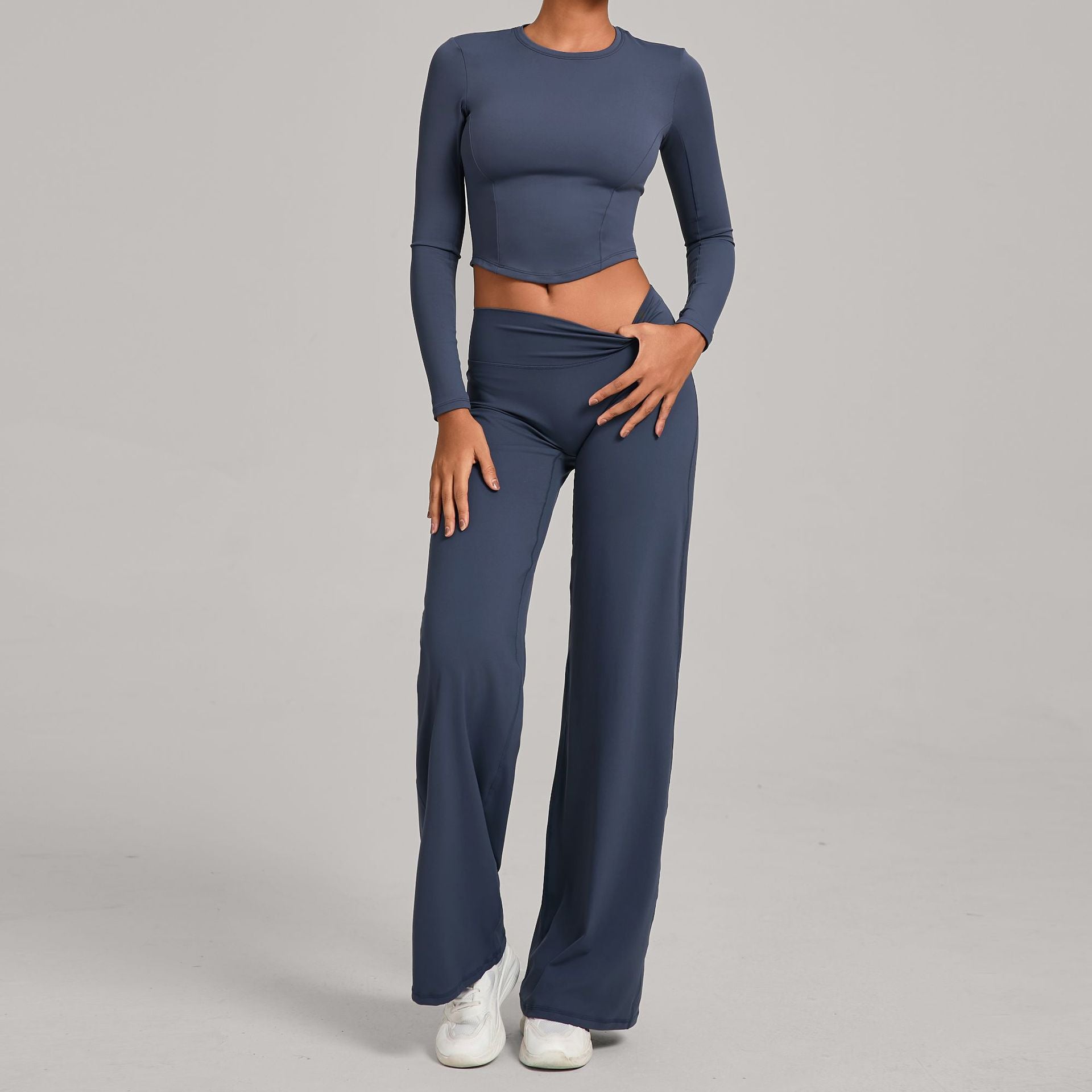 Fall Winter Second-Skin Yoga Set | Quick-Dry Slim Fit Fitness Two-Piece Outfit