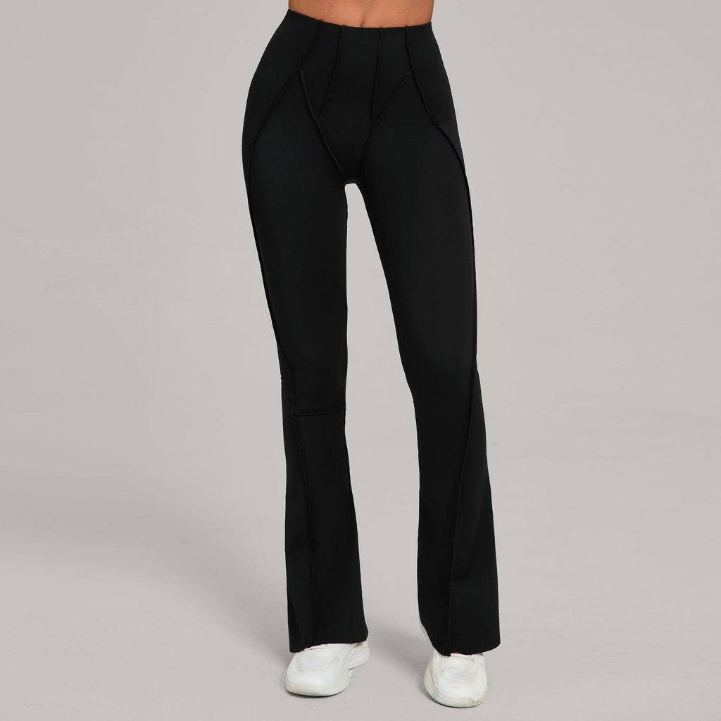 Wide-Leg Brushed Yoga Flare Pants | High-Waist Dance Fitness Casual Activewear