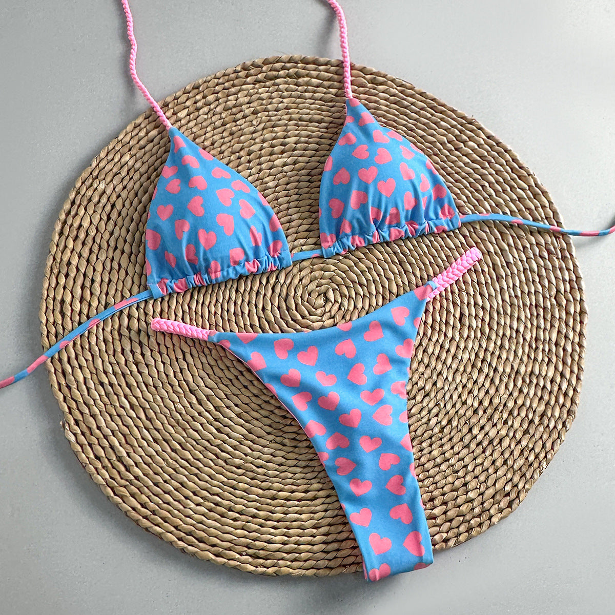 2026 Multicolor Printed Tie Bikini | Sexy Vacation Hot Spring Swimwear
