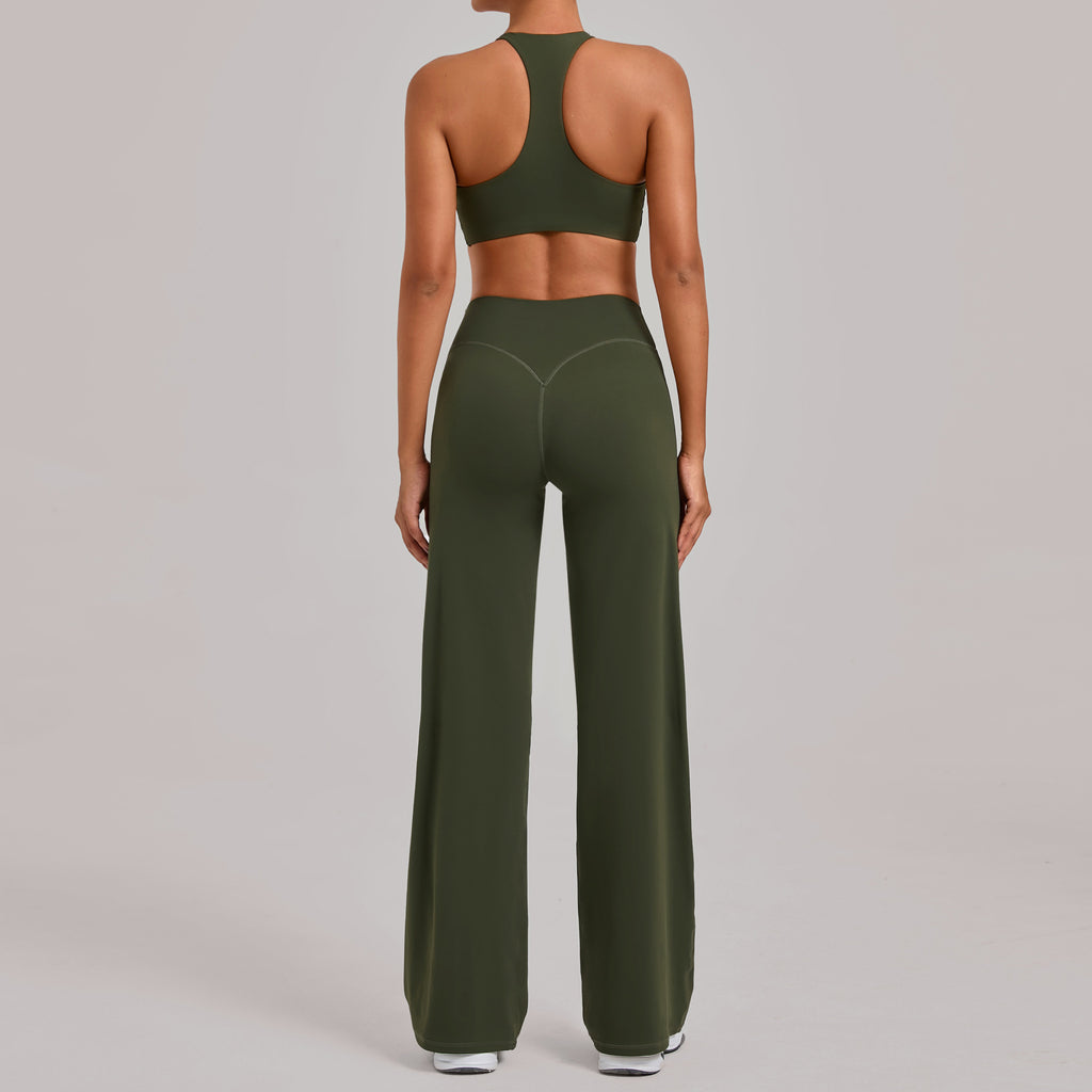 Racerback Slim Fit Yoga Set | Outdoor Running Training Fitness Two-Piece