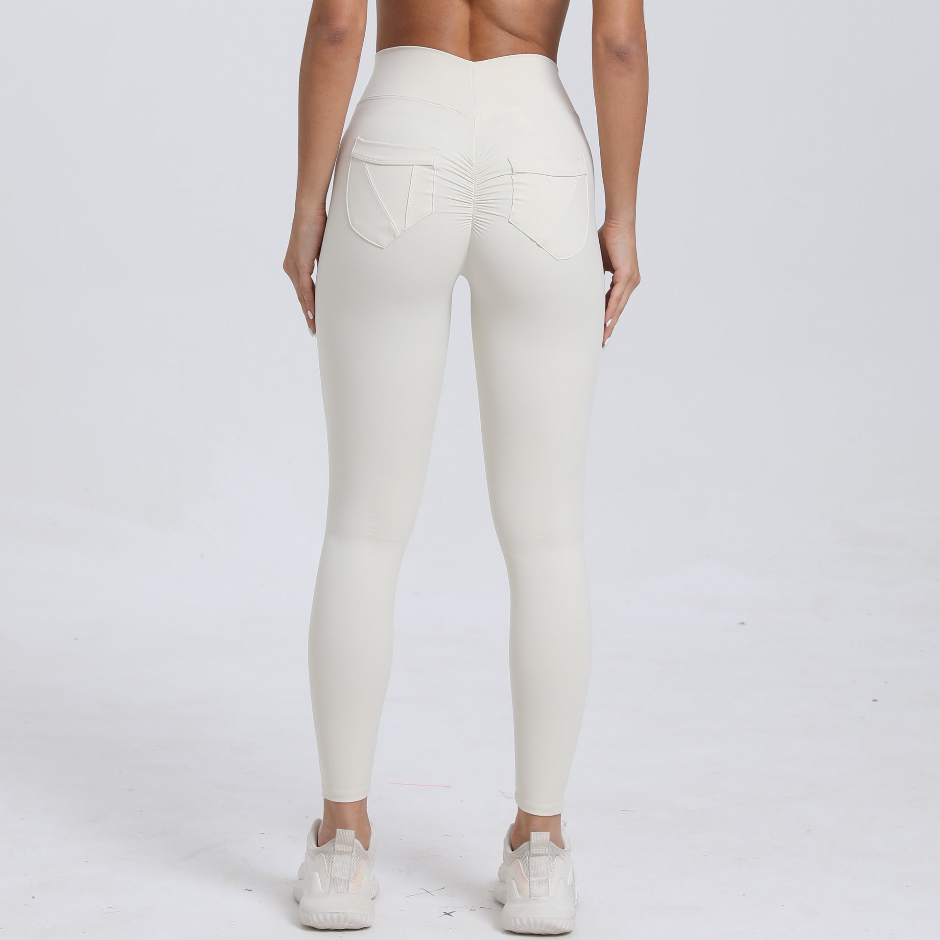 Naked-Feel Quick-Dry Running Leggings with Pockets | High-Waist Booty-Lift Yoga Pants