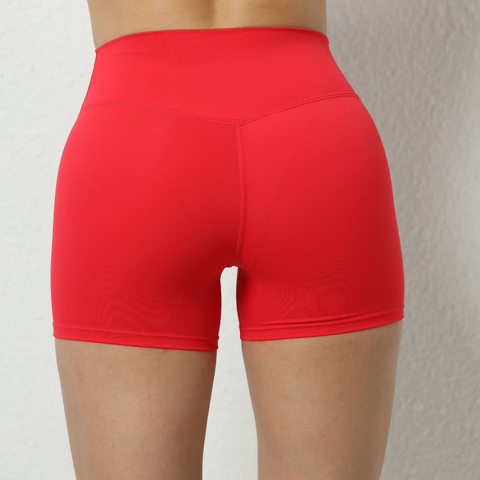 Scrunch Butt High-Waist Yoga Shorts Stretch Seamless Tight Running Fitness Shorts