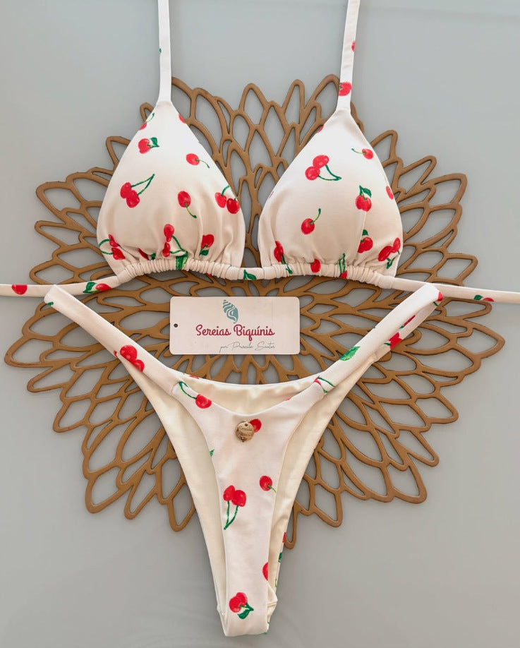 Fashion Sexy Bandeau Bikini Set | Star Metal Accent Beach Swimwear for Women