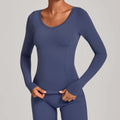 V-Neck Long Sleeve Yoga Jacket | Fall Winter Running & Casual Fitness Top