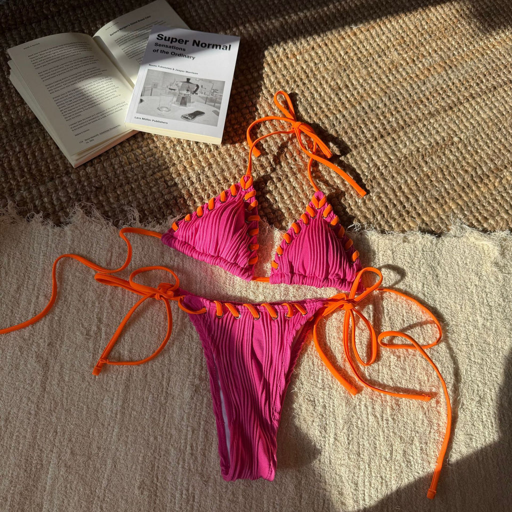 2026 New EU & US Sweet Minimal Bikini Set | Fresh Style Split Swimsuit for Women