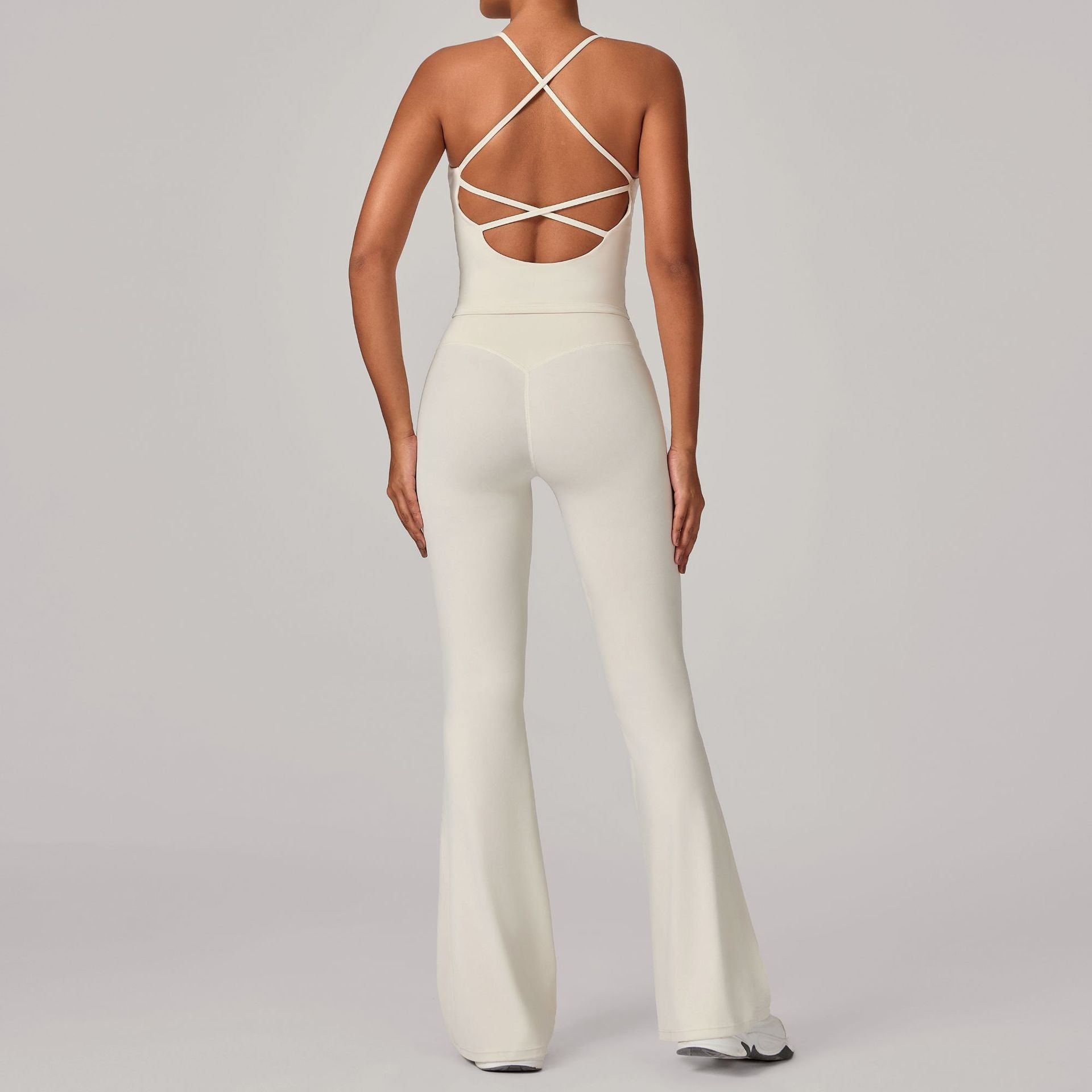 Invisible Ruched High-Waist Yoga Set | Quick-Dry Running & Fitness Outfit