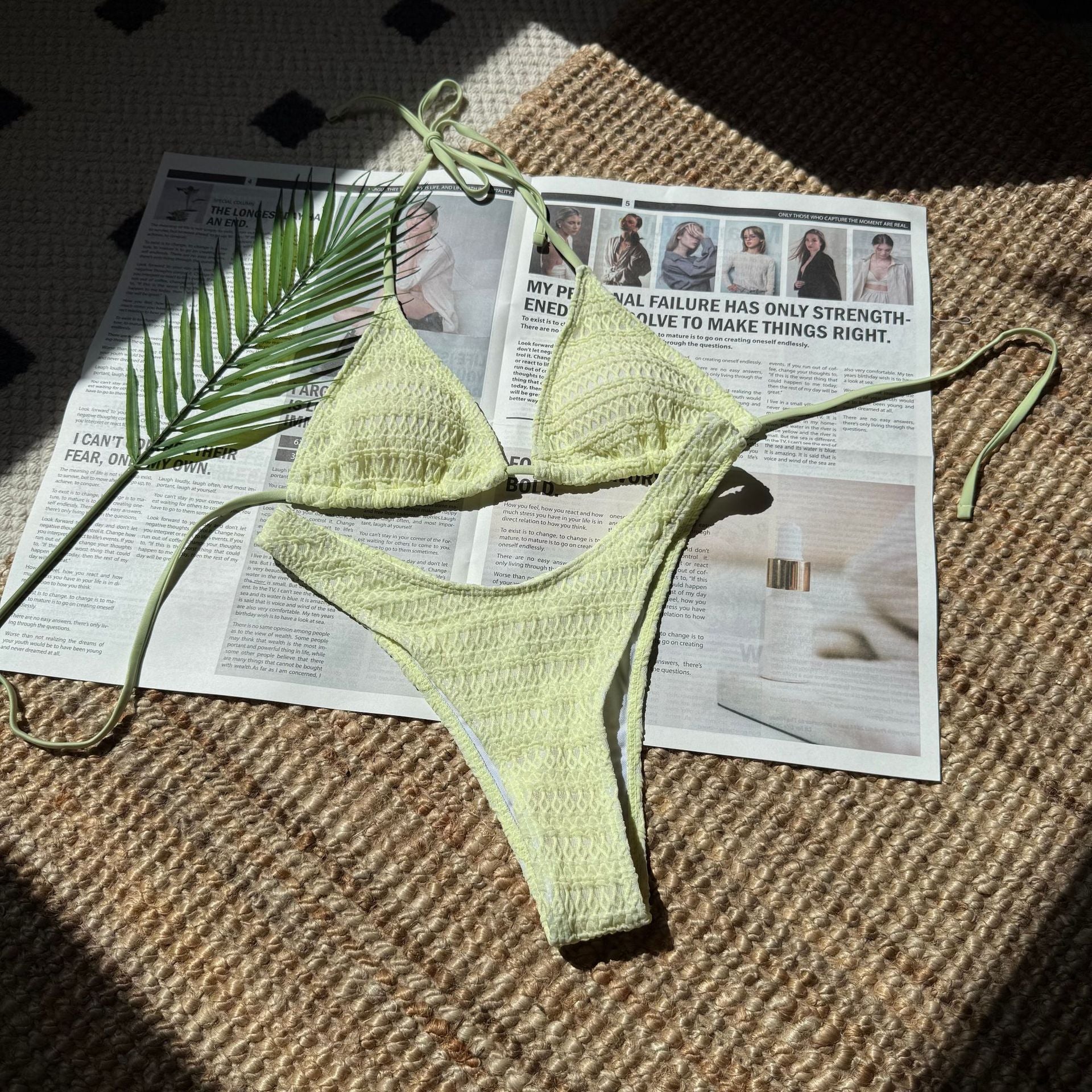 2026 Solid Color Sexy Bikini Set Four Piece Beach Vacation Split Swimsuit INS Style