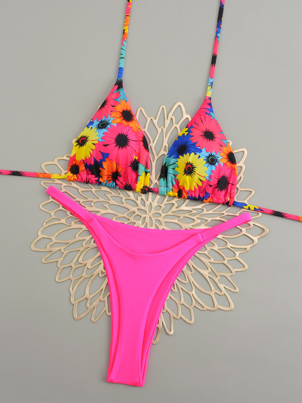 Sexy Color Block Leopard Bikini | EU & US Women's Beach Swimwear
