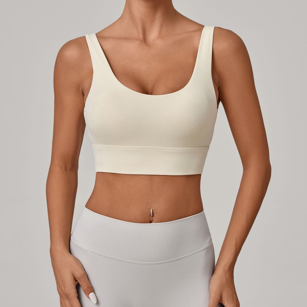 Wide Hem Compression Yoga Bra for Women | Running & Fitness Sports Bra Top
