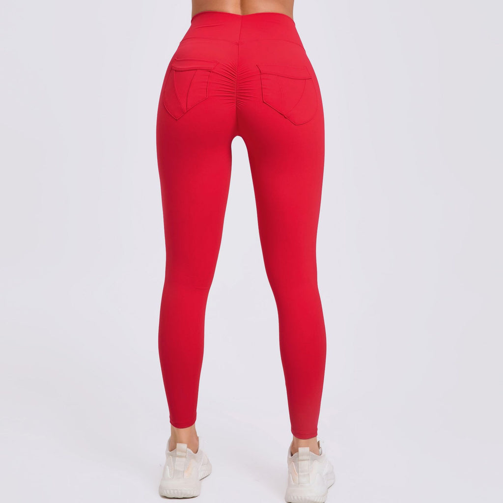 Naked-Feel Quick-Dry Running Leggings with Pockets | High-Waist Booty-Lift Yoga Pants