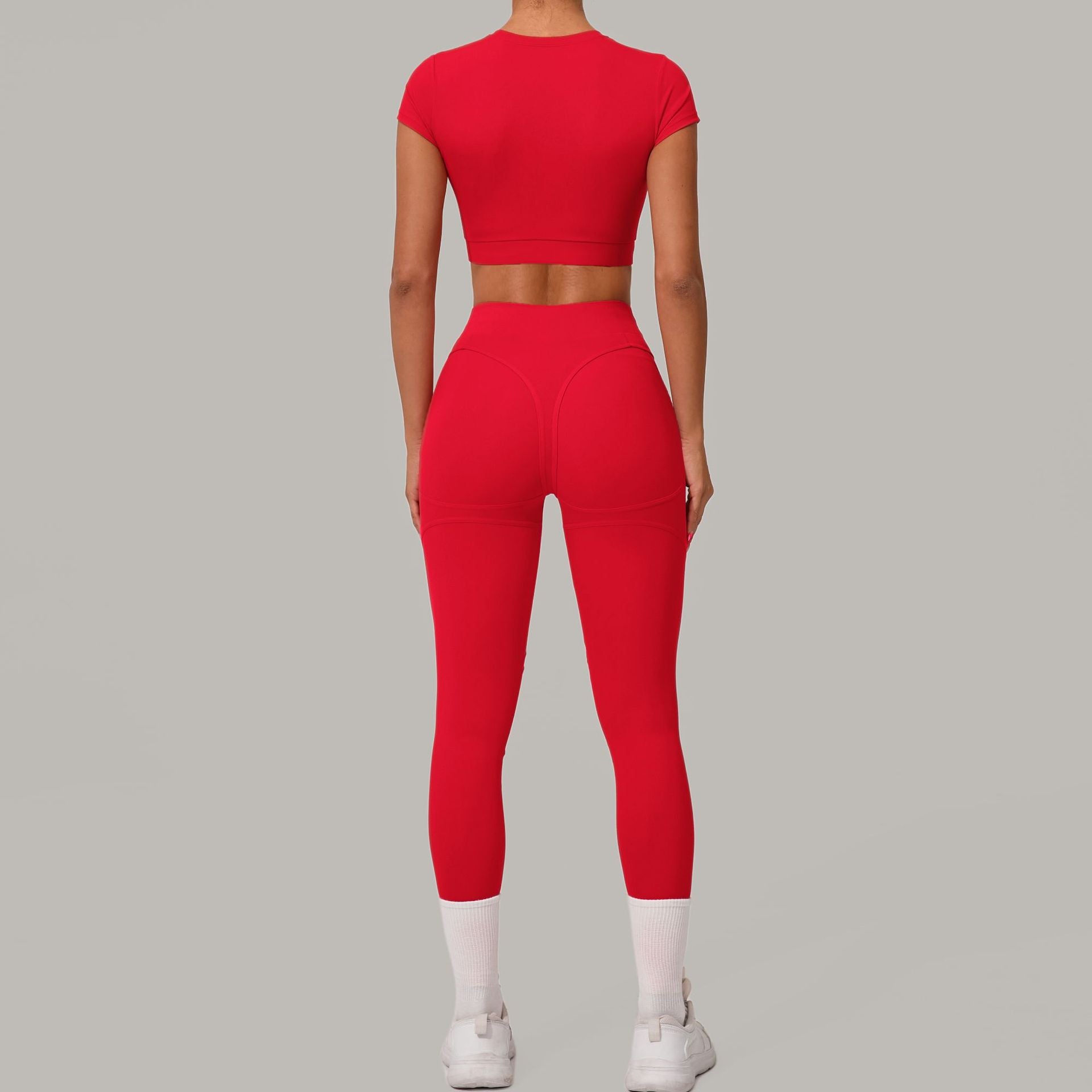 Brushed High-Waist Yoga Set | Compression Booty-Lift Running & Fitness Outfit