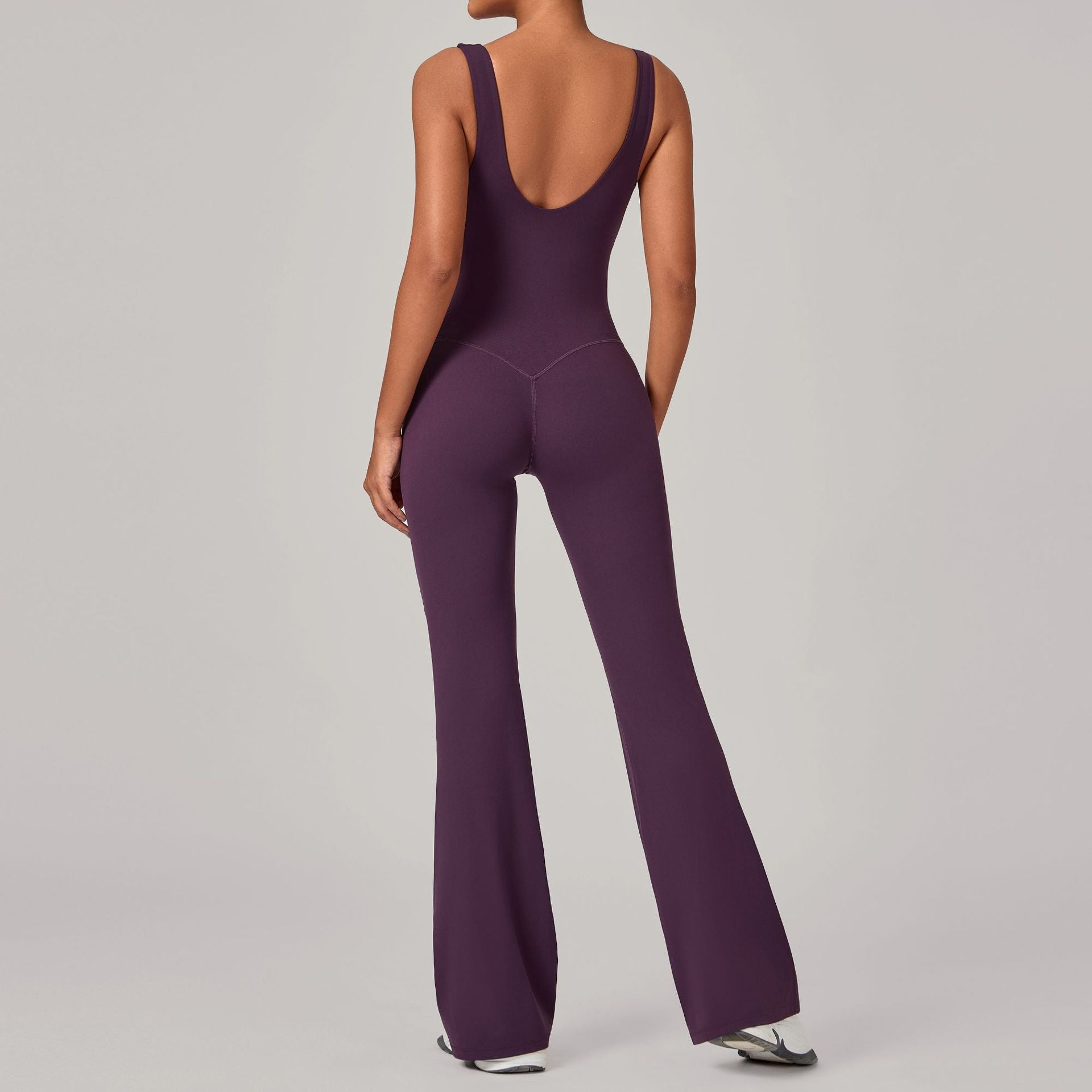Flared Yoga Jumpsuit One-Piece Tight Wide-Leg Running Fitness Wear