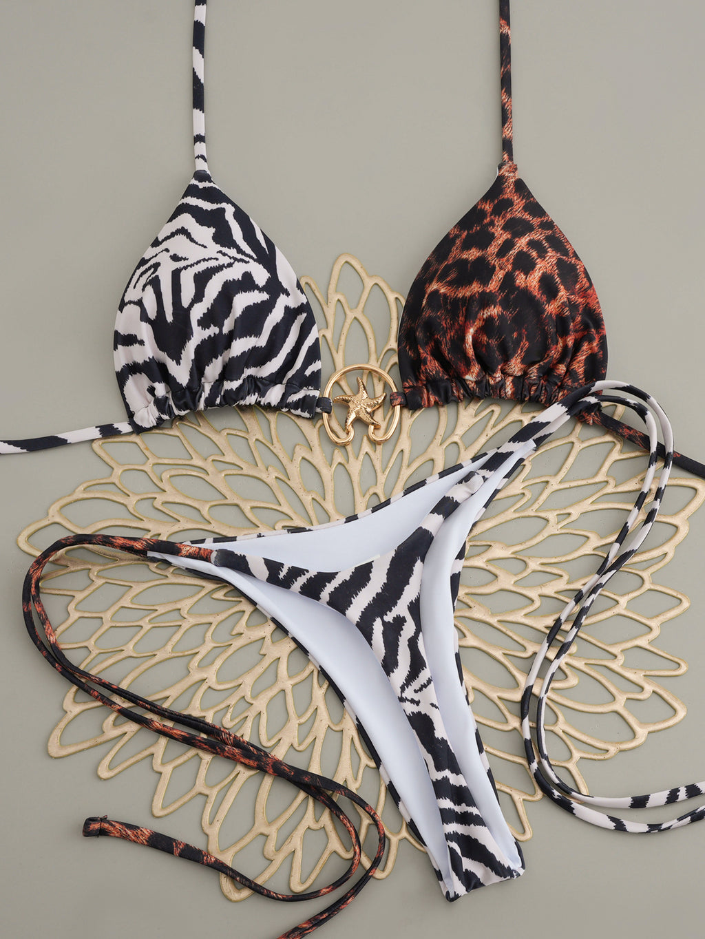 2026 Rainbow Stripe Tie Bikini | Sexy Women's Beach Vacation Two-Piece Swimwear