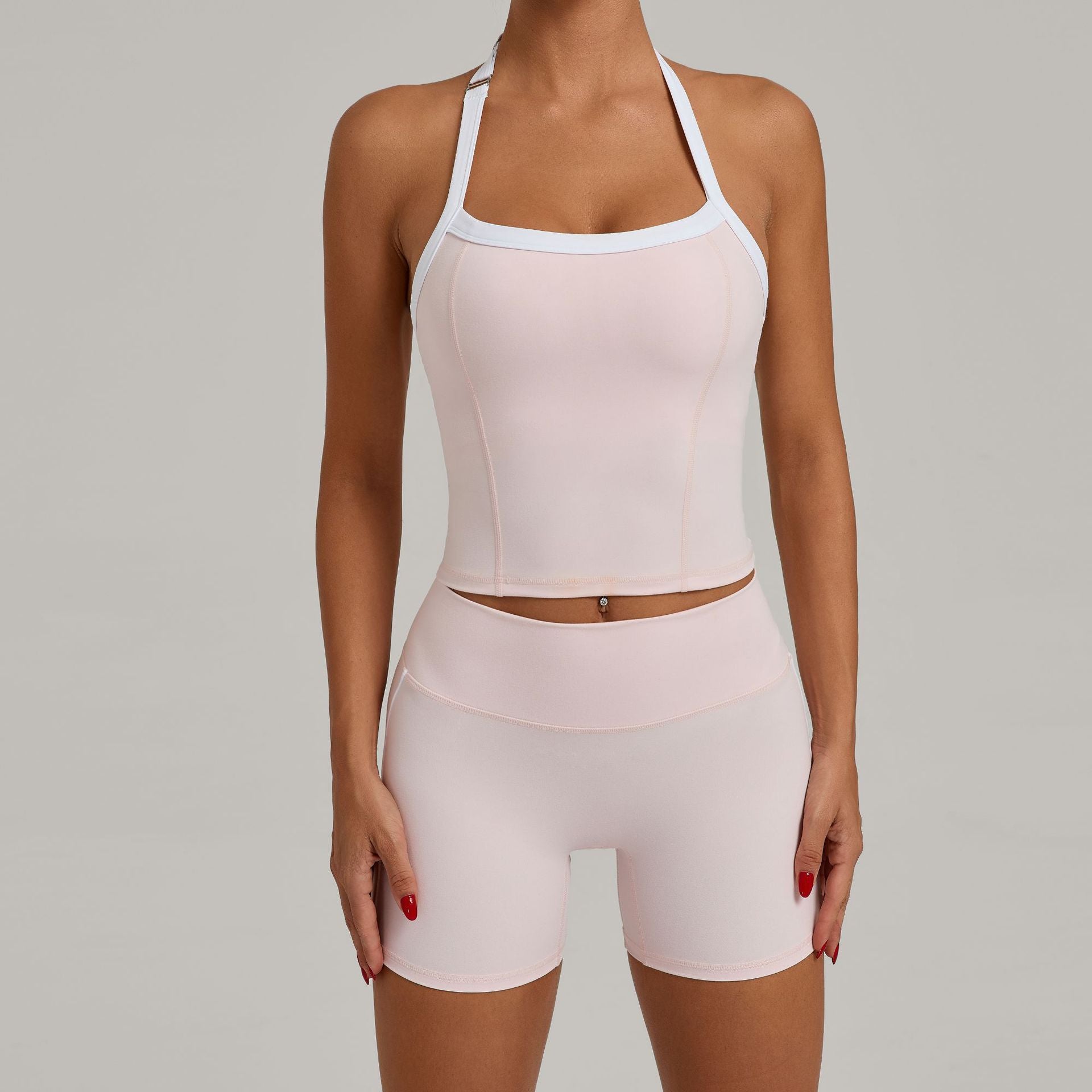 Brushed Compression Yoga Set | Quick-Dry Outdoor Running Fitness Outfit