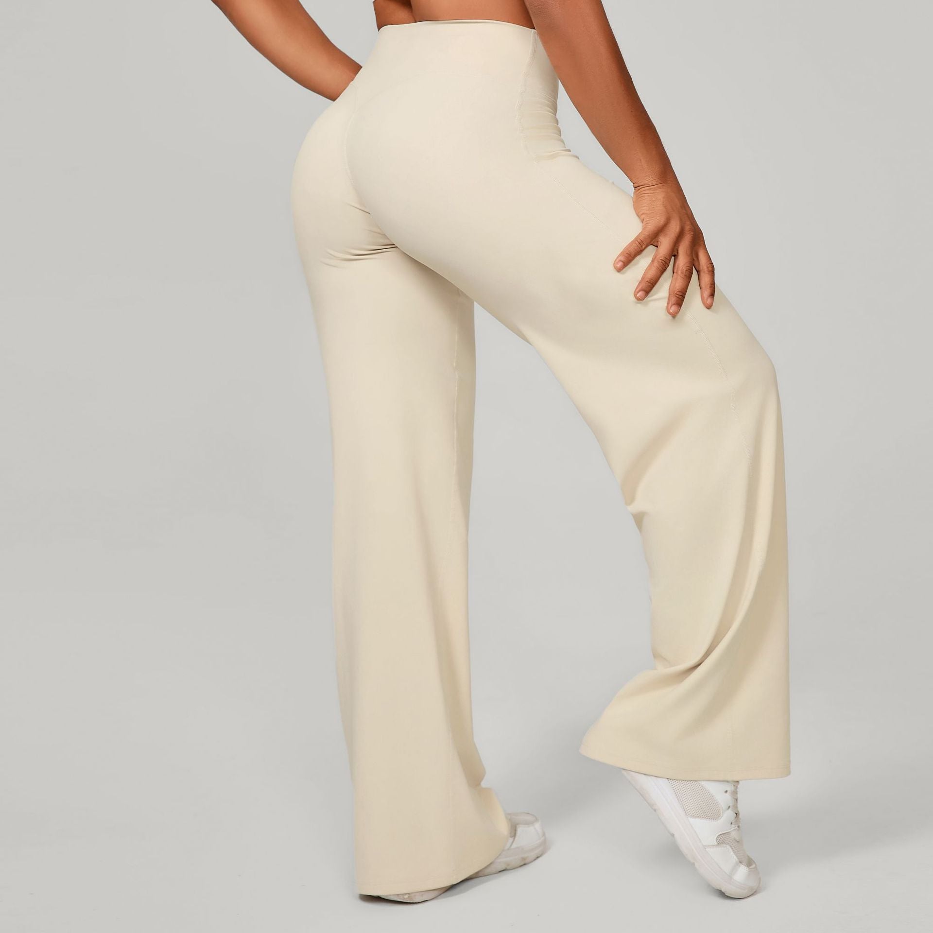 Pilates Straight-Leg Yoga Pants | Loose Wide-Leg Running & Fitness Trousers with Booty Sculpt