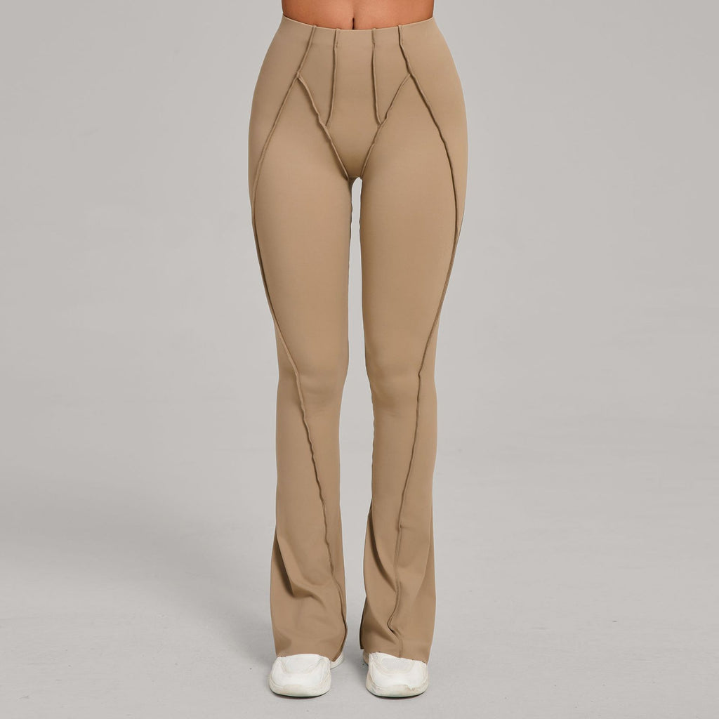 Wide-Leg Brushed Yoga Flare Pants | High-Waist Dance Fitness Casual Activewear