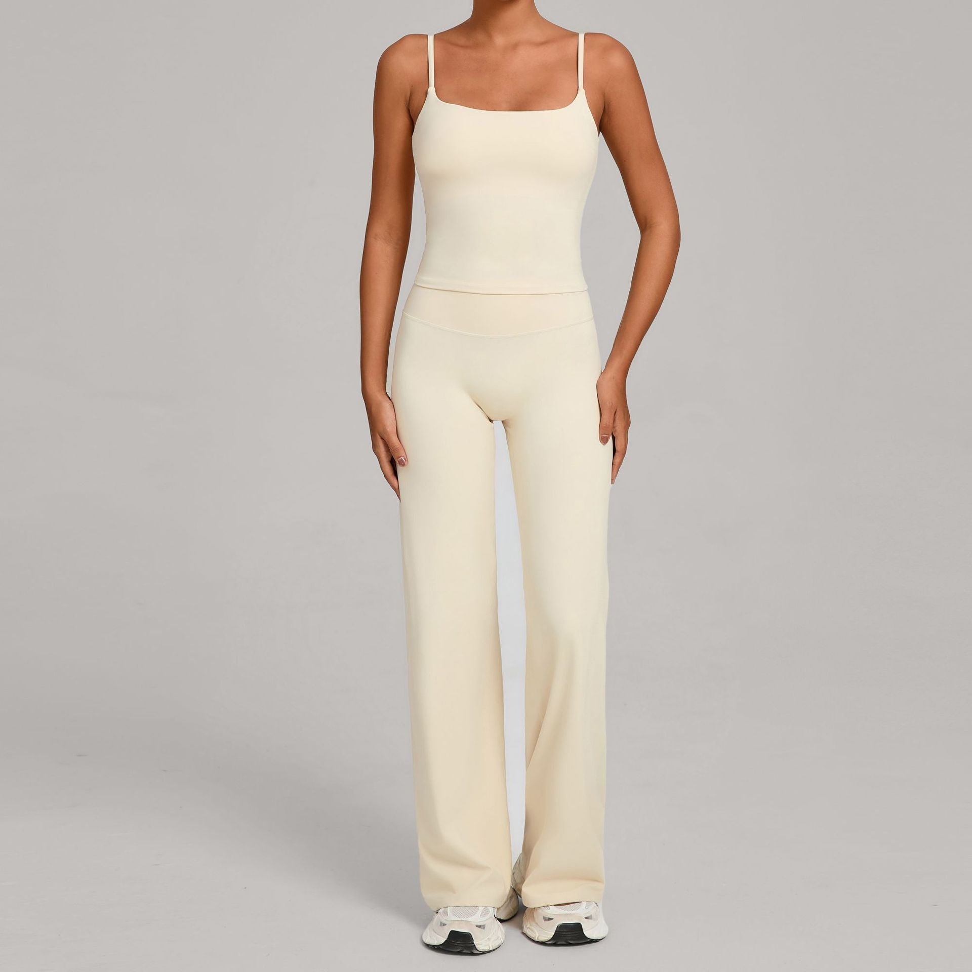 Second-Skin Compression Yoga Set for Women | Shockproof High-Waist Fitness Two-Piece Set