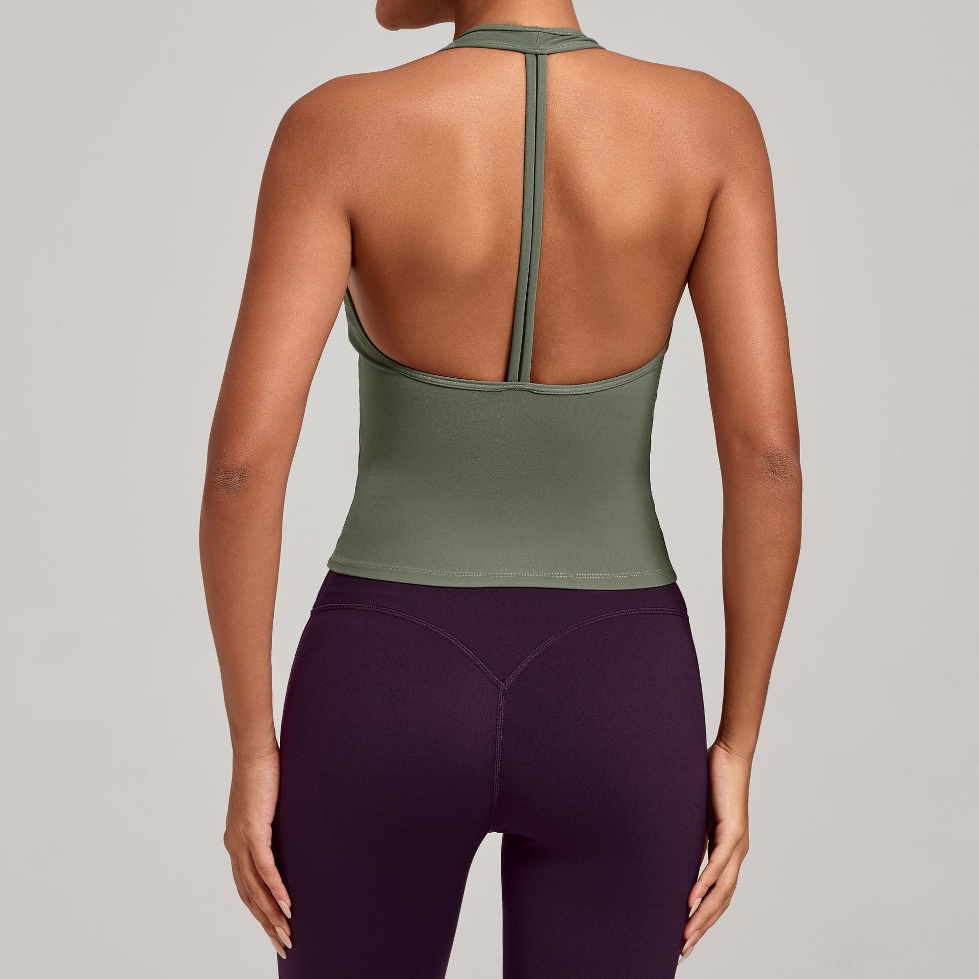 V-Neck Slim Fit Cross Back Yoga Tank | Quick-Dry Running & Fitness Sports Vest