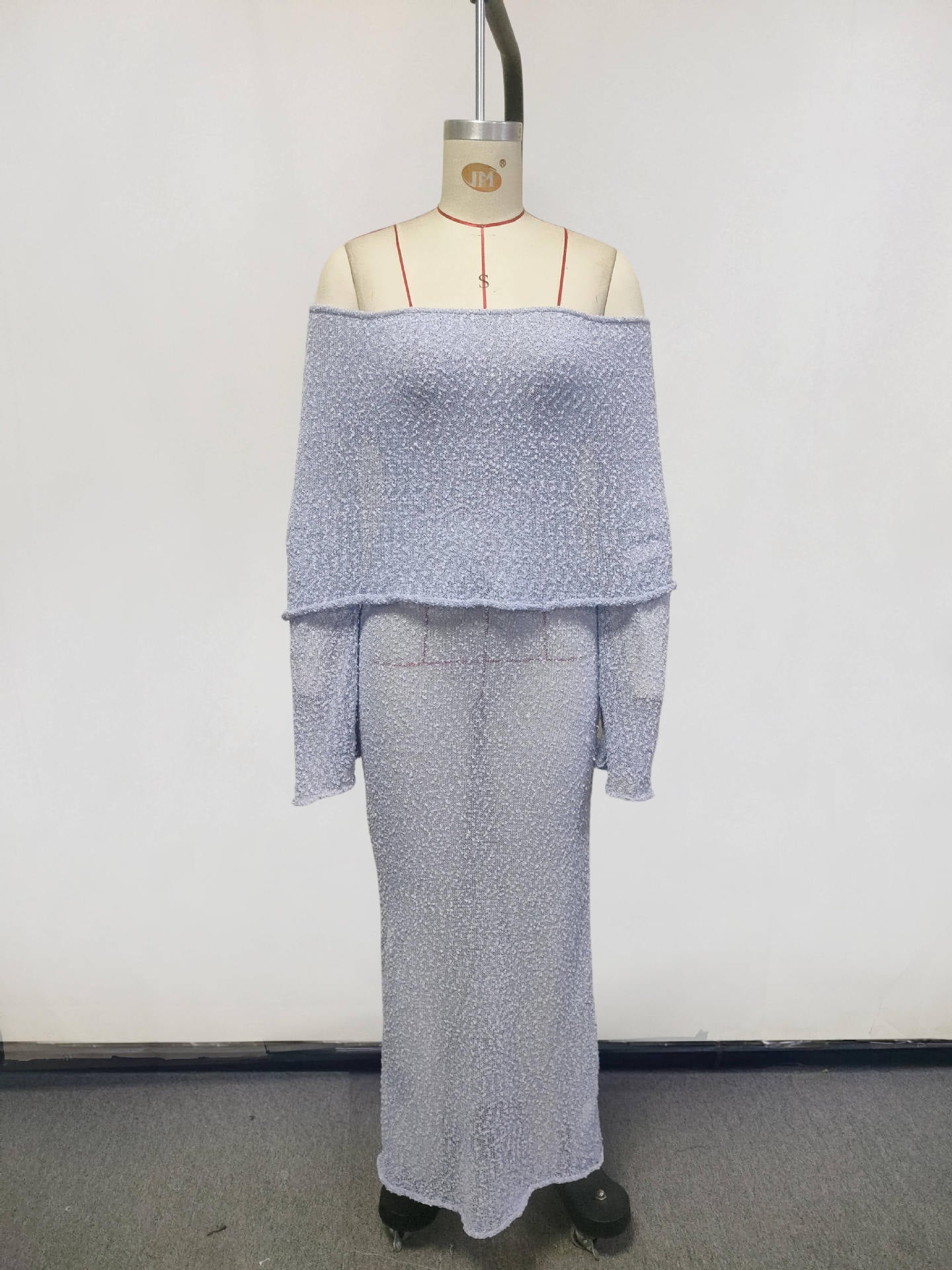 New Arrival | Women's Sexy Backless Off Shoulder Knit Maxi Beach Cover-Up | Resort Vacation Dress