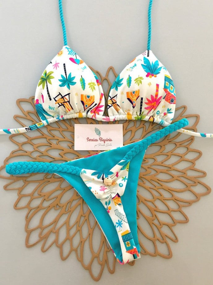 2026 Fresh Floral Sexy Bikini | Braided String Fashion Two-Piece Swimwear